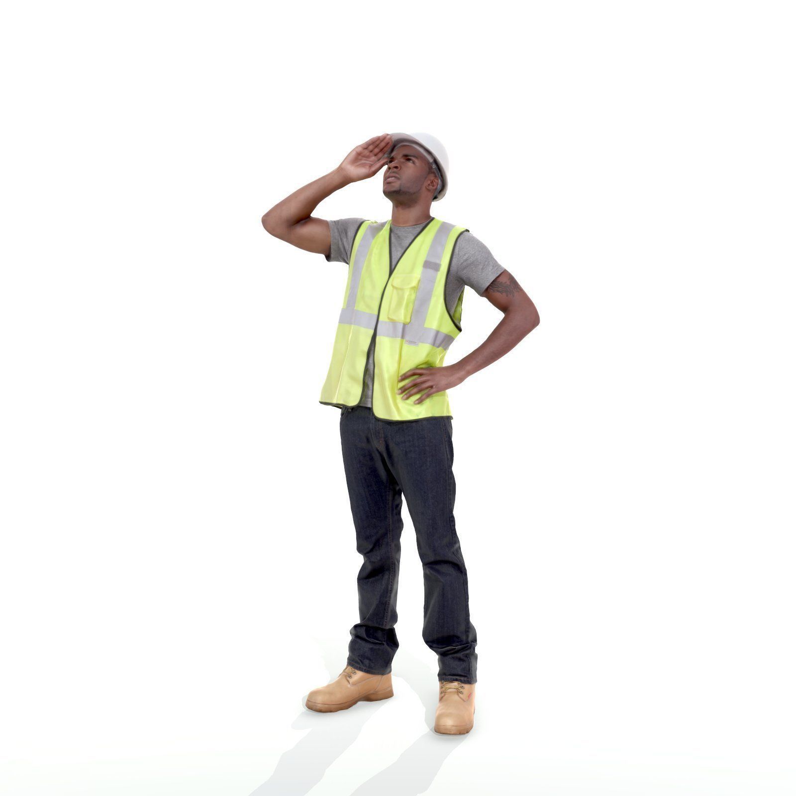 Worker with Yellow Vest and White Helmet WMan0301-HD2-O01P01-S 3D model_42