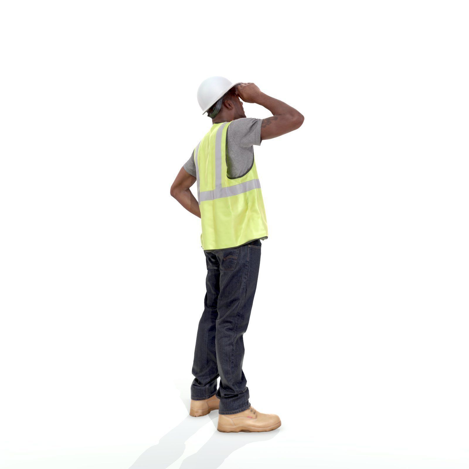 Worker with Yellow Vest and White Helmet WMan0301-HD2-O01P01-S 3D model_6