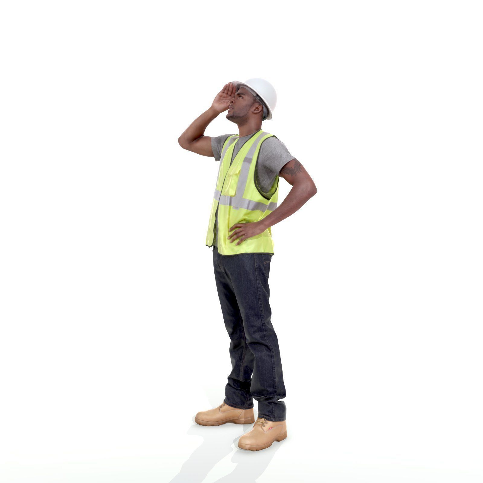 Worker with Yellow Vest and White Helmet WMan0301-HD2-O01P01-S 3D model_30