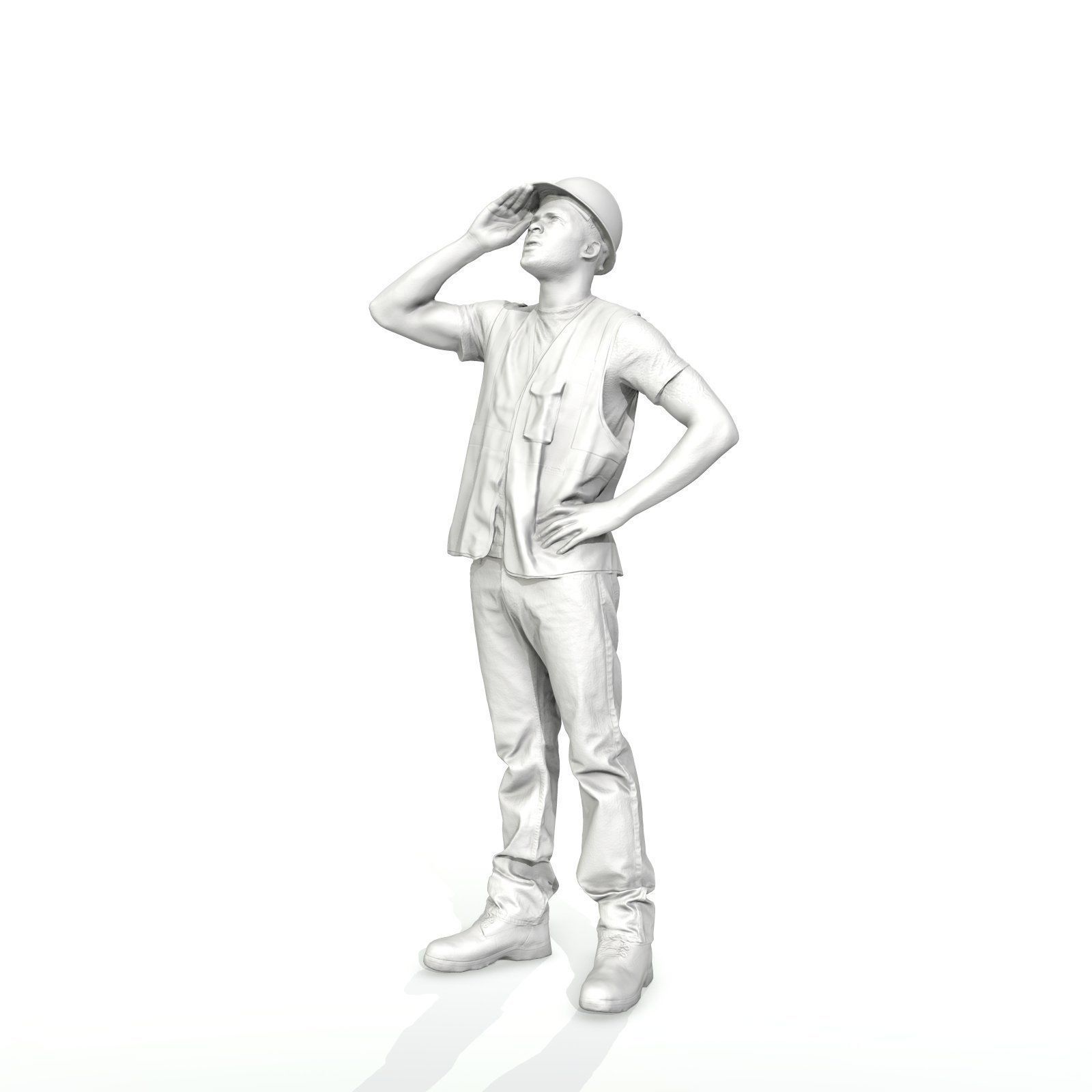 Worker with Yellow Vest and White Helmet WMan0301-HD2-O01P01-S 3D model_71