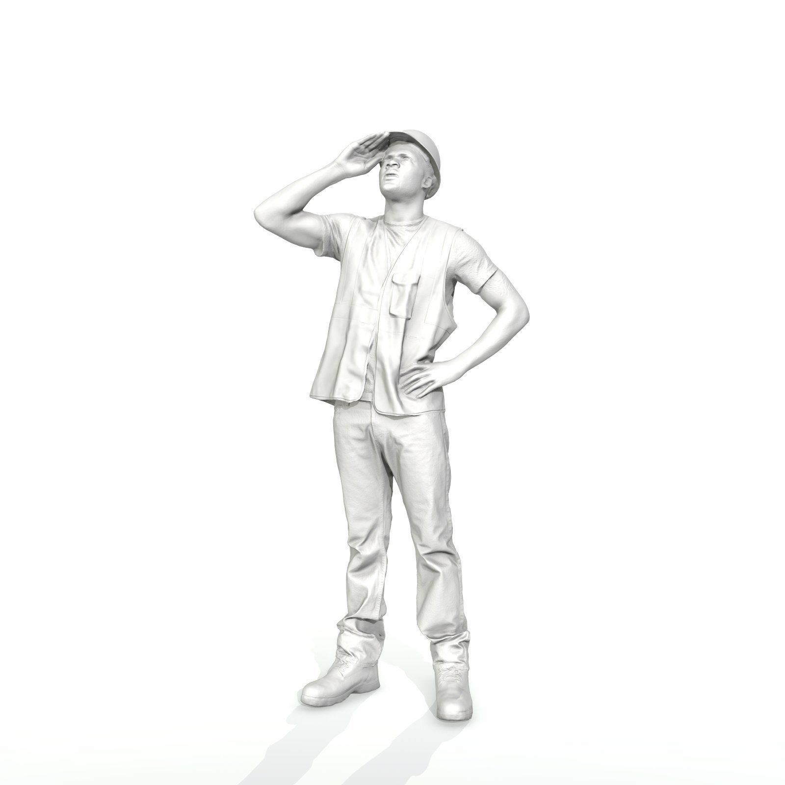 Worker with Yellow Vest and White Helmet WMan0301-HD2-O01P01-S 3D model_62