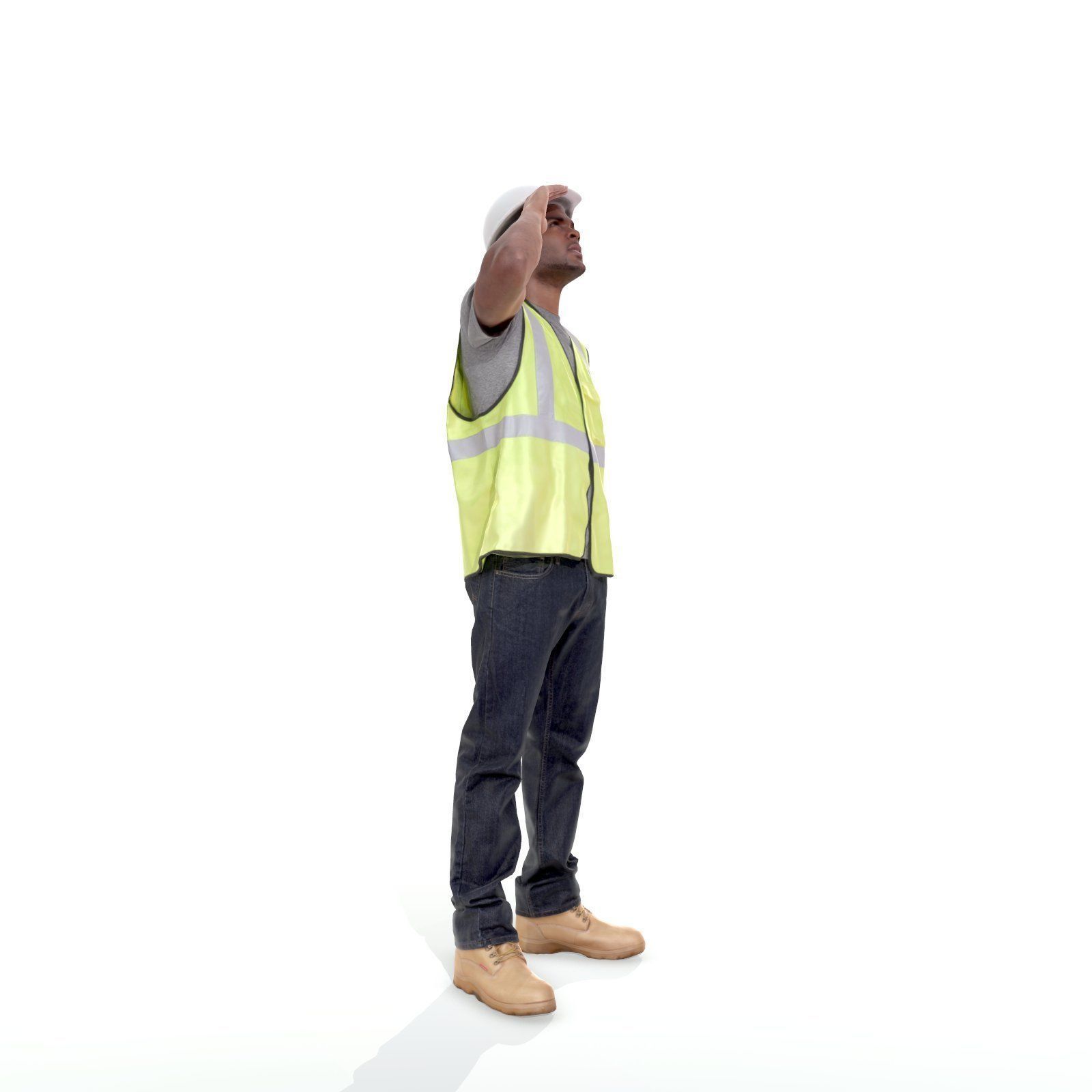 Worker with Yellow Vest and White Helmet WMan0301-HD2-O01P01-S 3D model_60