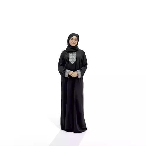 Standing Arabic Woman with Hijab ArWom0005-HD2-O01P03-S 3D model