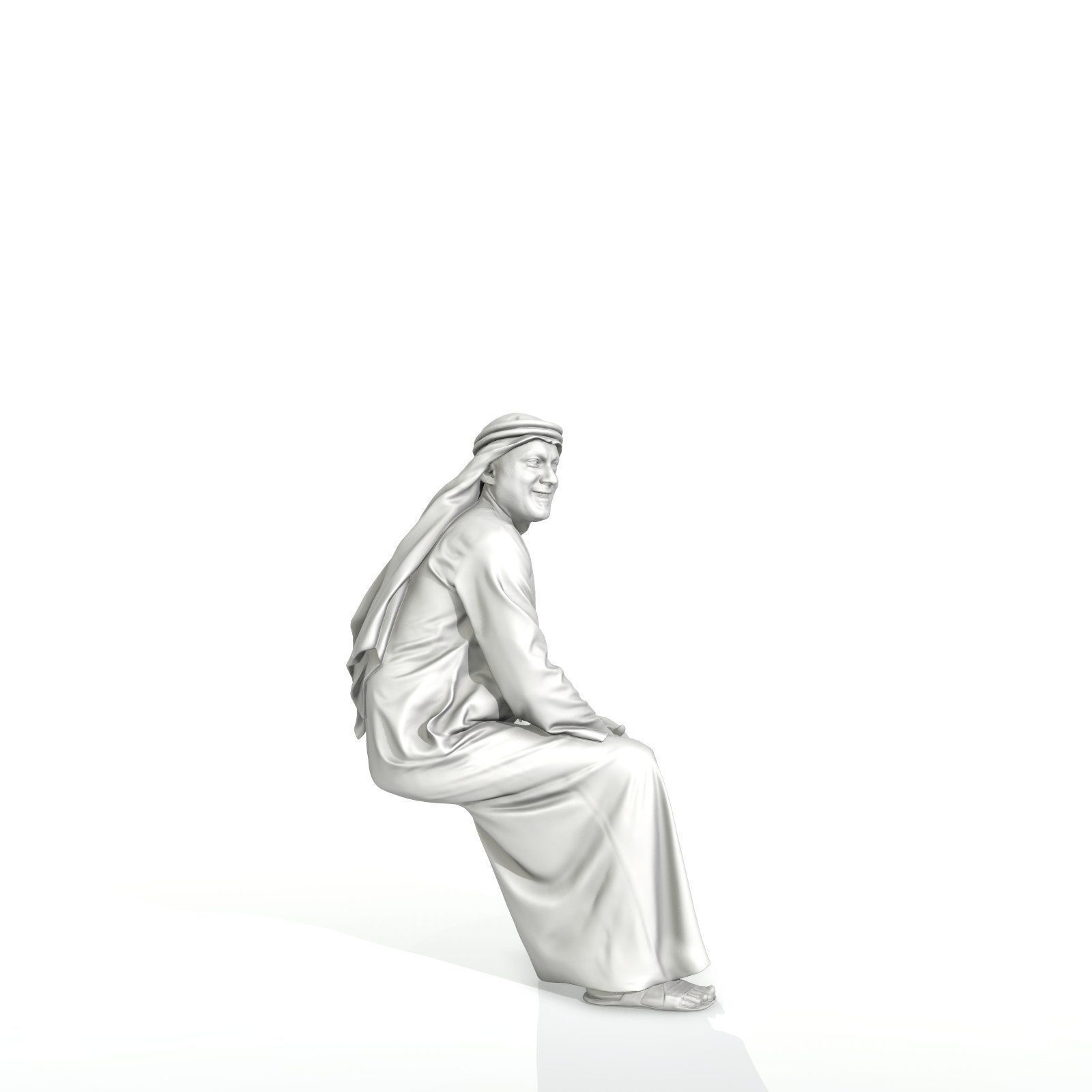 Sitting Arabic Man Wearing Thawb ArMan0005-HD2-O01P05-S 3D model_9