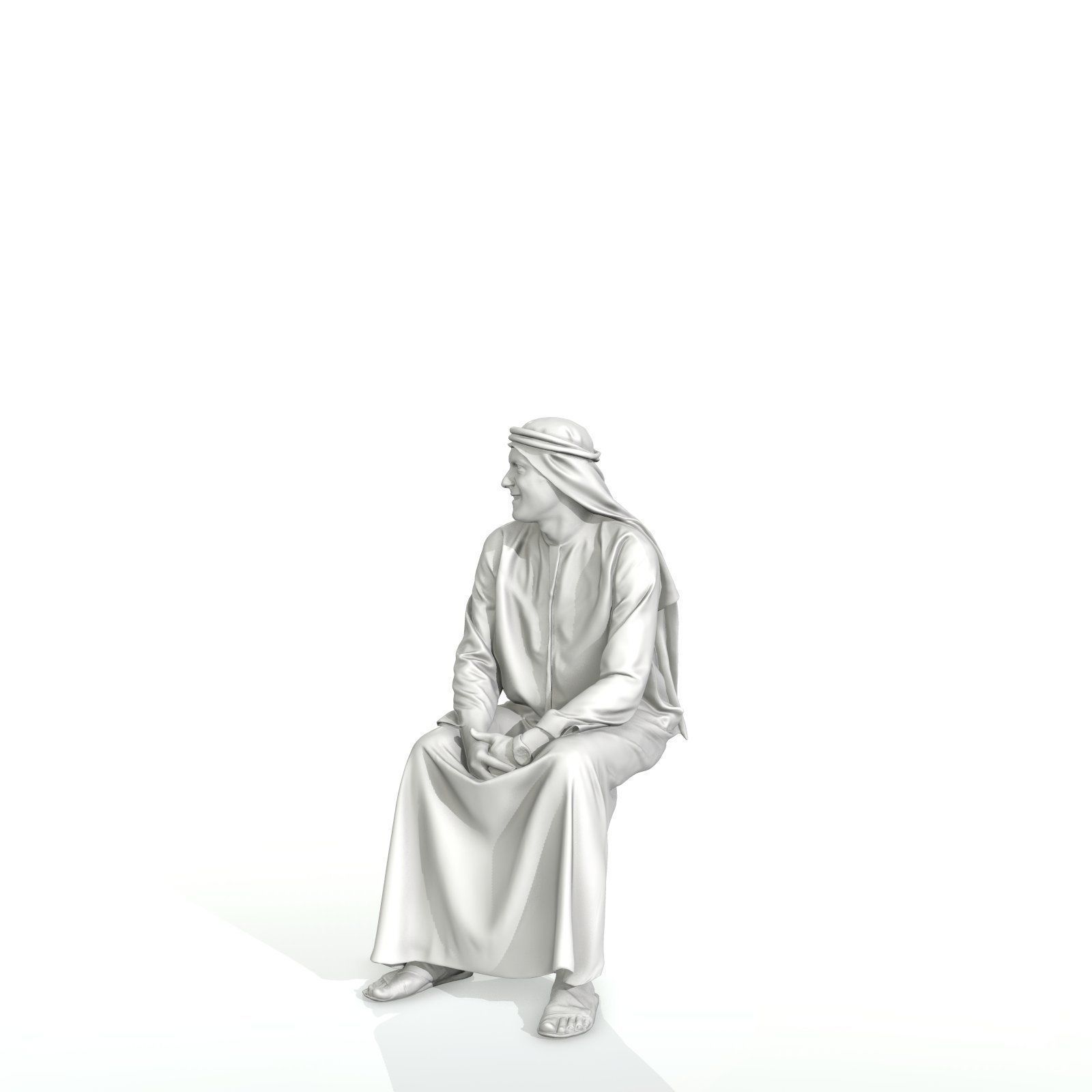Sitting Arabic Man Wearing Thawb ArMan0005-HD2-O01P05-S 3D model_60