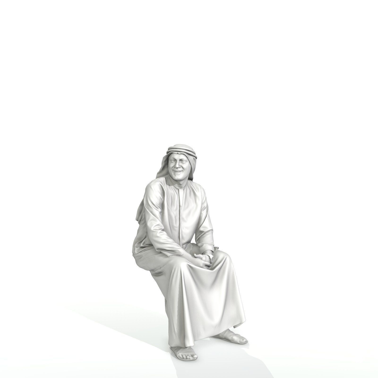 Sitting Arabic Man Wearing Thawb ArMan0005-HD2-O01P05-S 3D model_36
