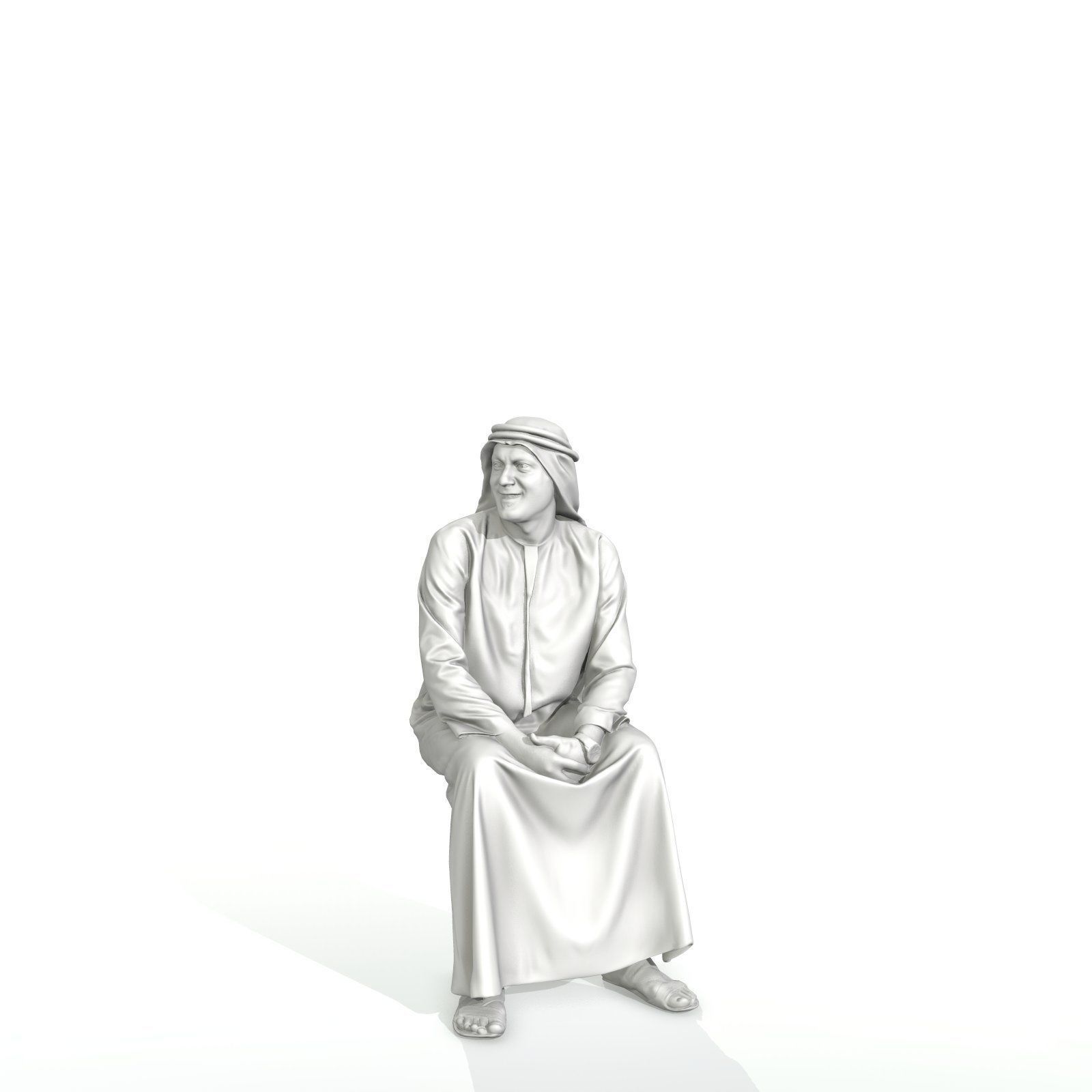 Sitting Arabic Man Wearing Thawb ArMan0005-HD2-O01P05-S 3D model_12