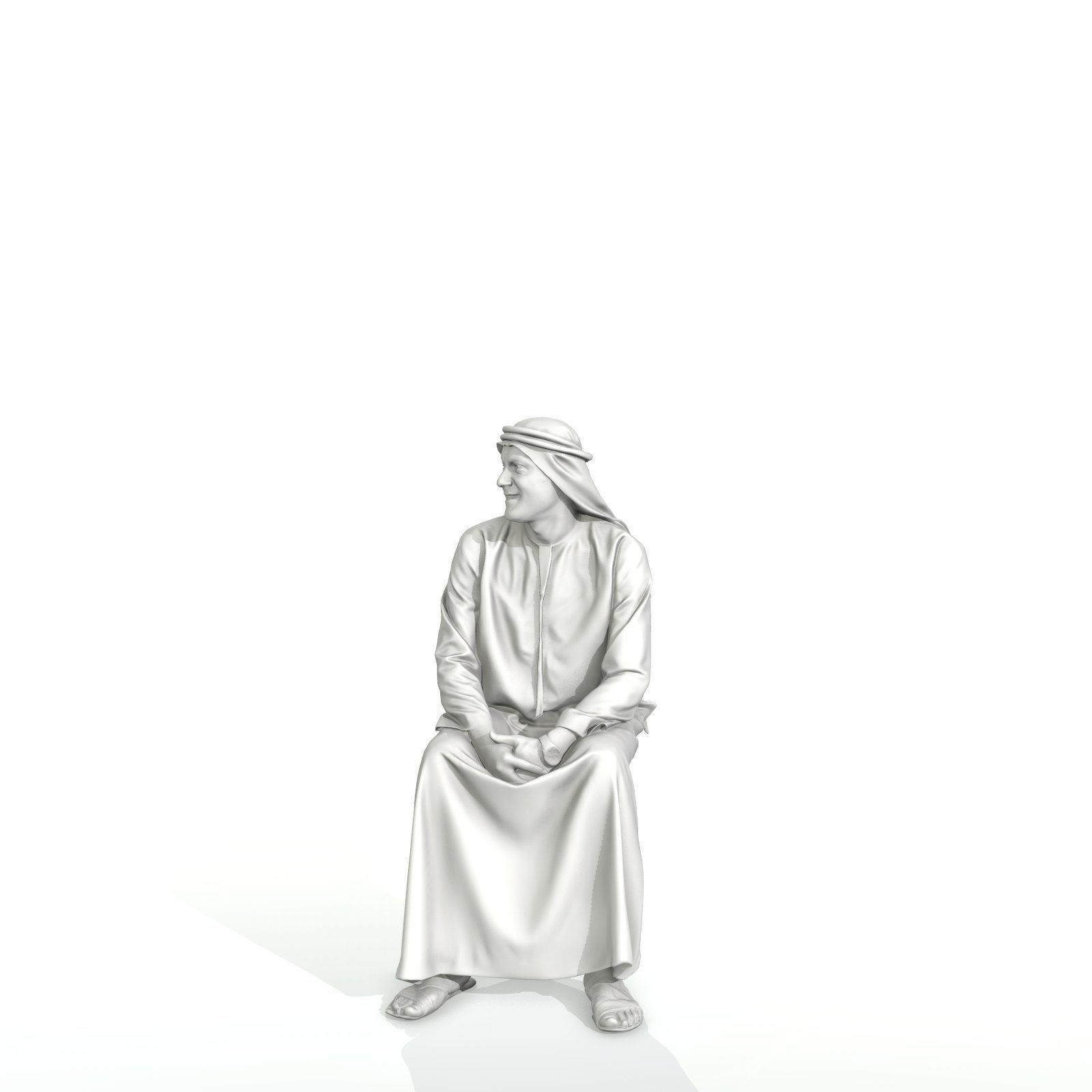 Sitting Arabic Man Wearing Thawb ArMan0005-HD2-O01P05-S 3D model_22