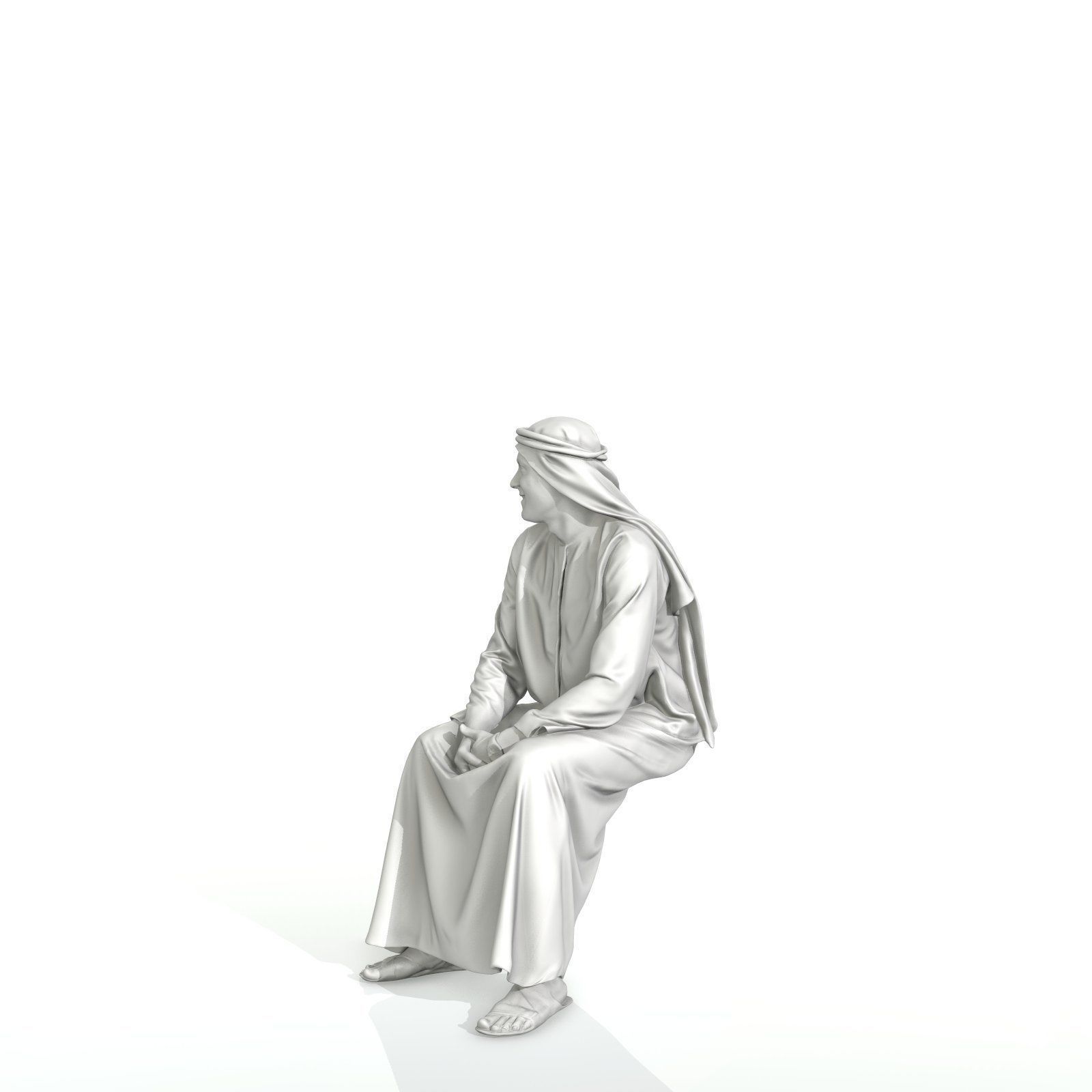 Sitting Arabic Man Wearing Thawb ArMan0005-HD2-O01P05-S 3D model_15