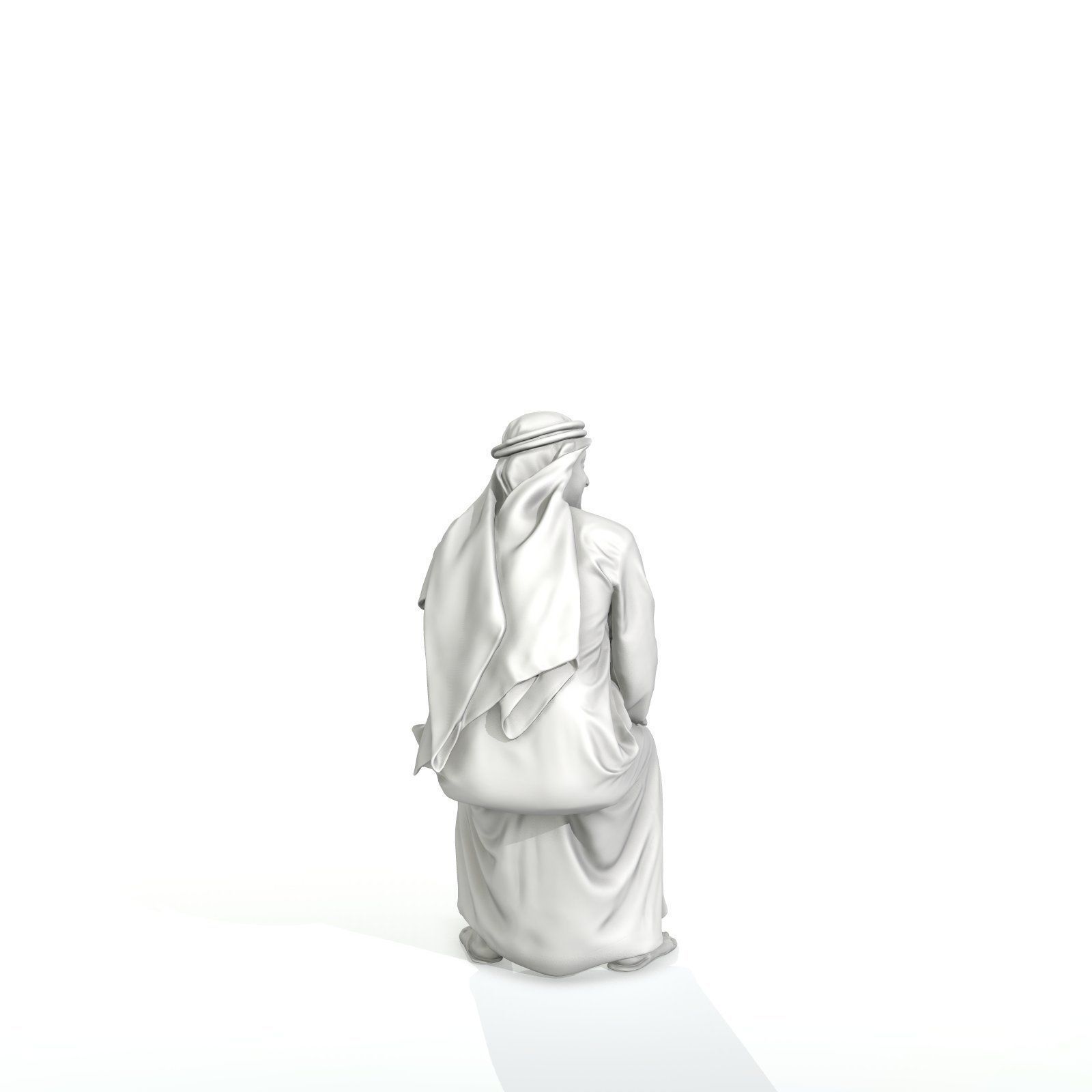Sitting Arabic Man Wearing Thawb ArMan0005-HD2-O01P05-S 3D model_32