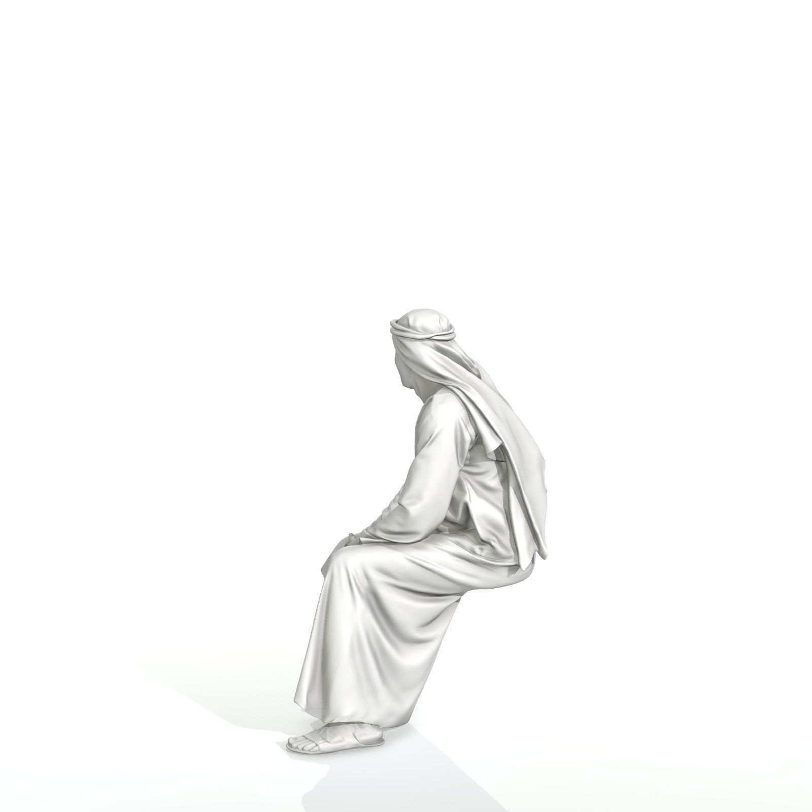 Sitting Arabic Man Wearing Thawb ArMan0005-HD2-O01P05-S 3D model_14