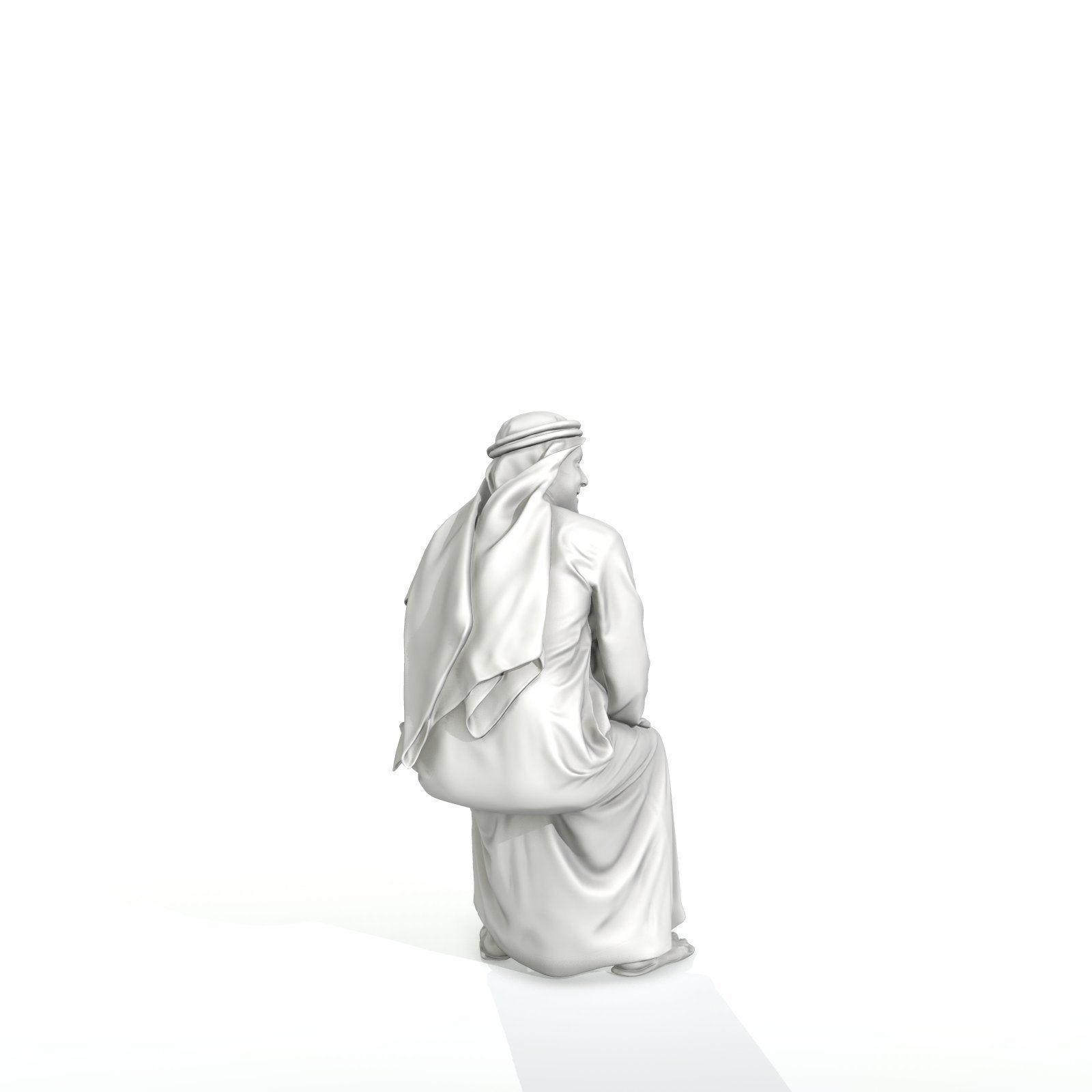 Sitting Arabic Man Wearing Thawb ArMan0005-HD2-O01P05-S 3D model_19