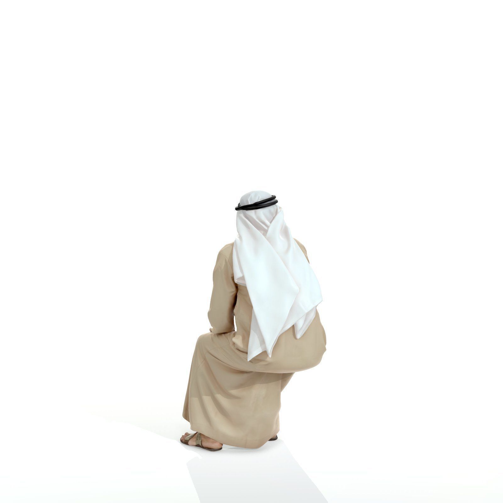 Sitting Arabic Man Wearing Thawb ArMan0005-HD2-O01P05-S 3D model_69