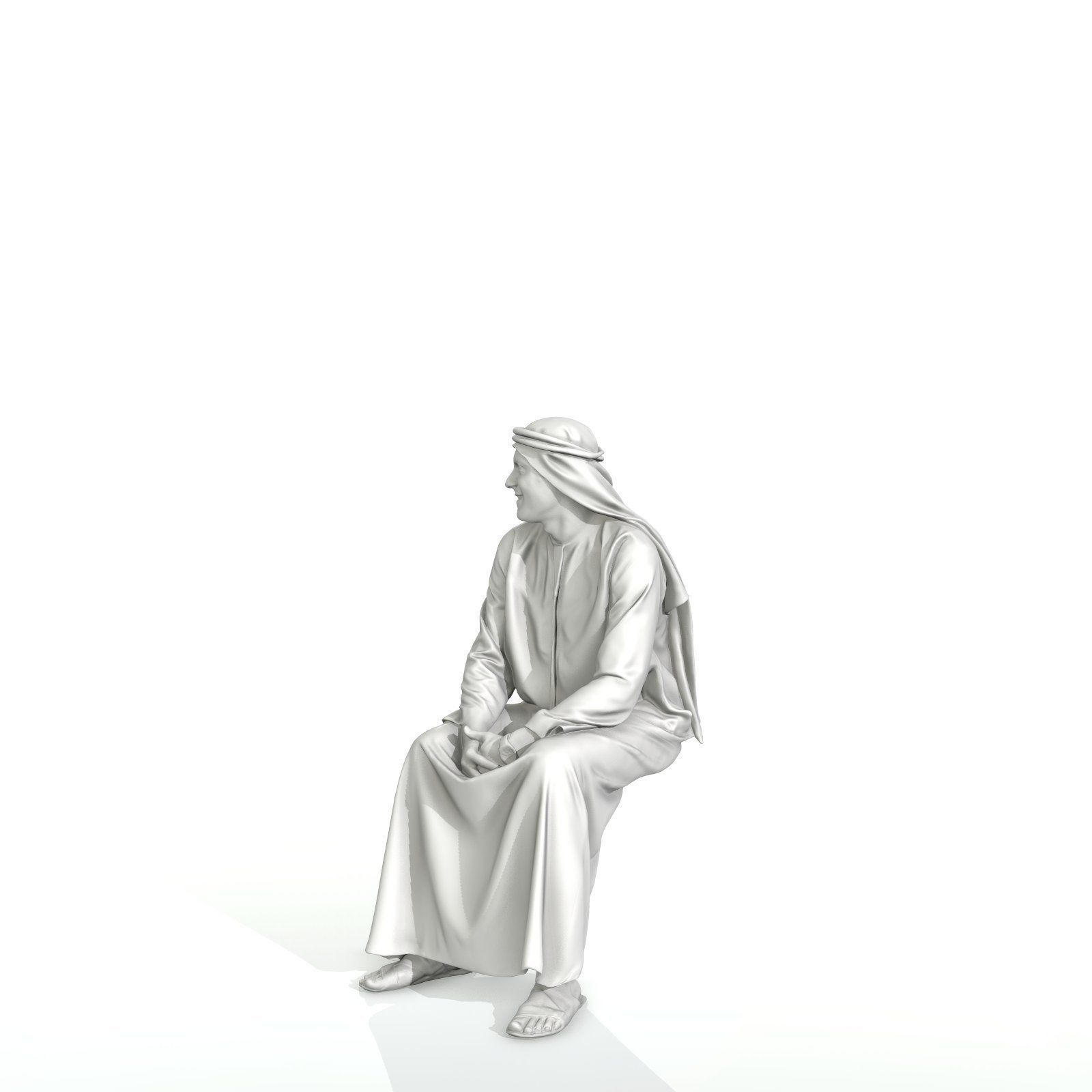Sitting Arabic Man Wearing Thawb ArMan0005-HD2-O01P05-S 3D model_39