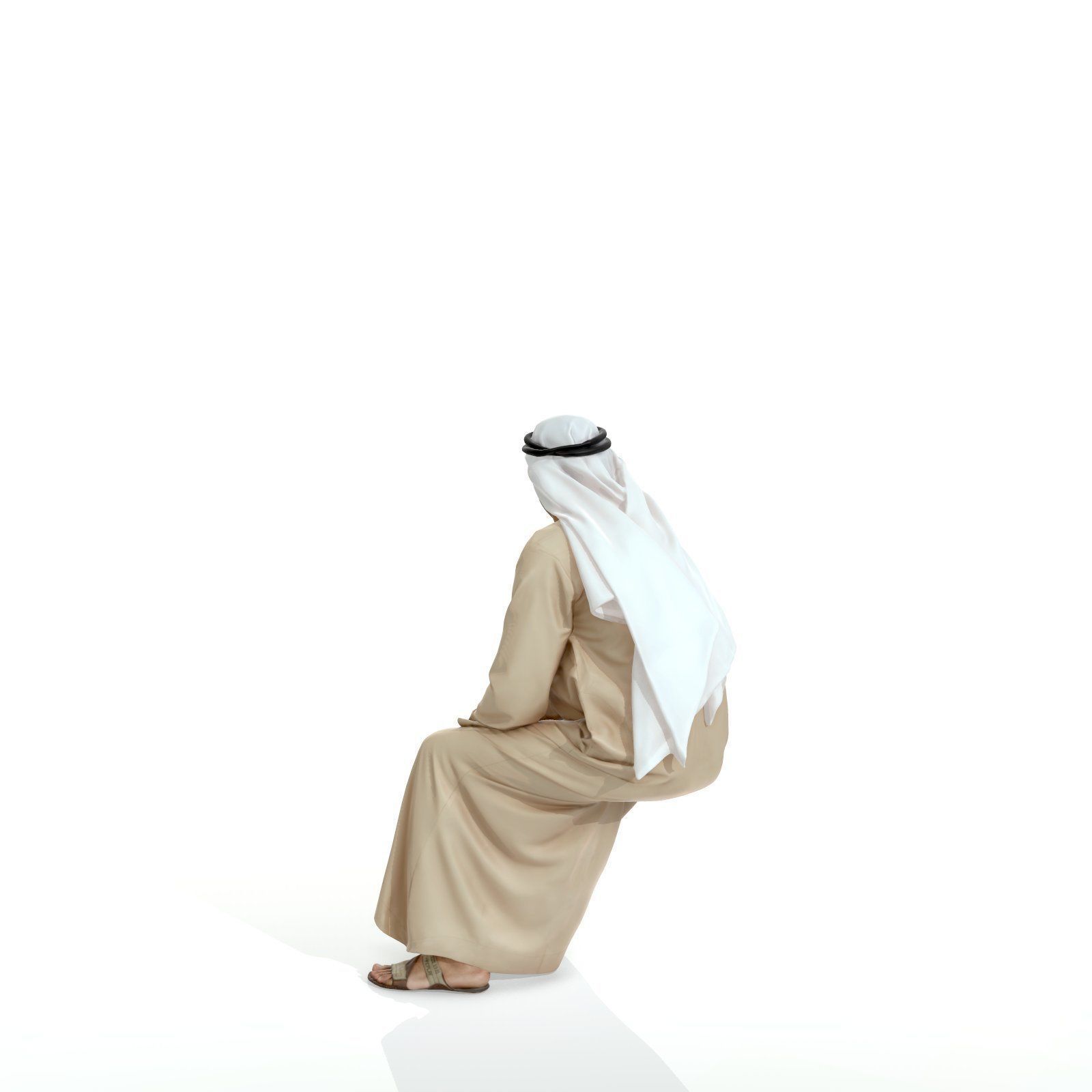 Sitting Arabic Man Wearing Thawb ArMan0005-HD2-O01P05-S 3D model_38