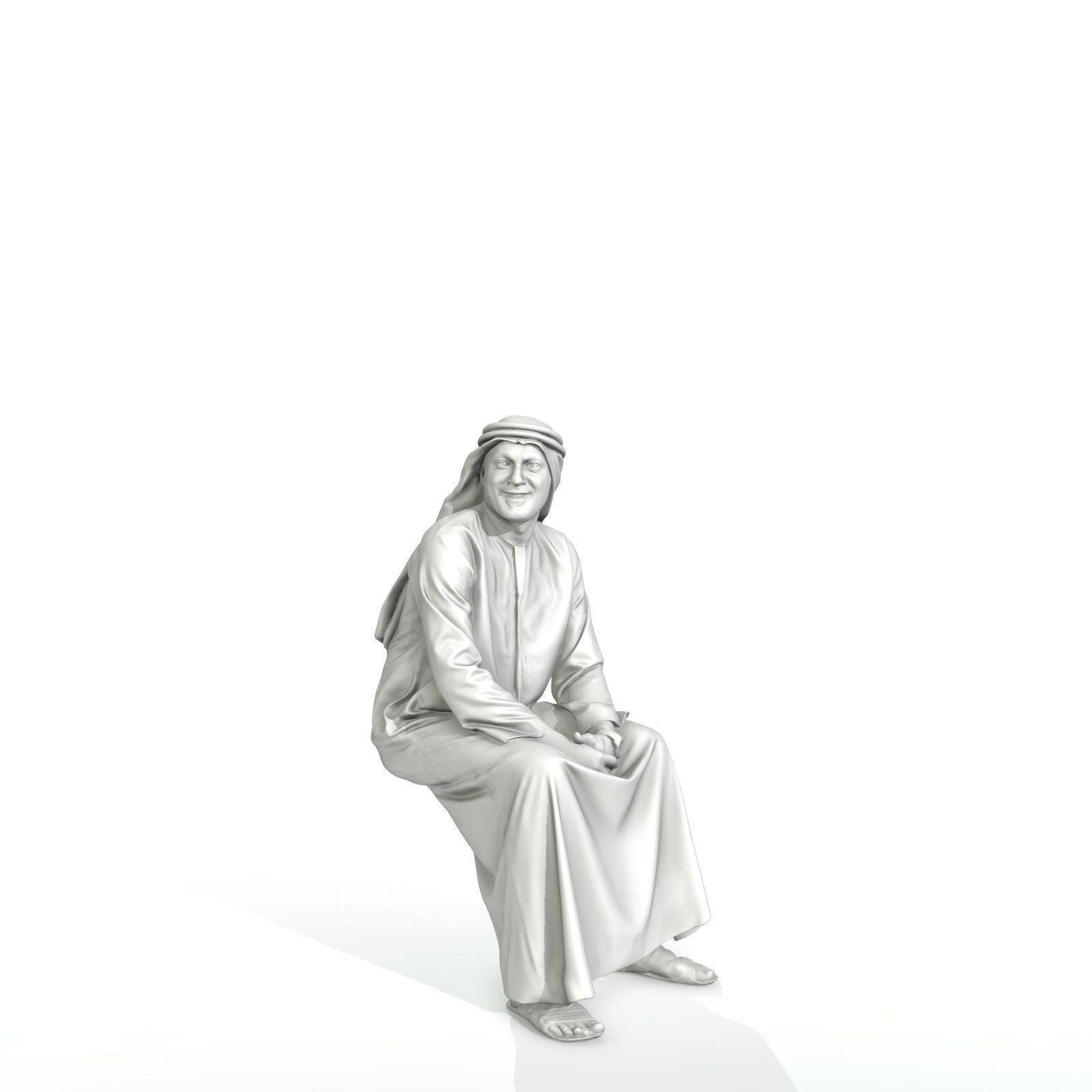 Sitting Arabic Man Wearing Thawb ArMan0005-HD2-O01P05-S 3D model_6