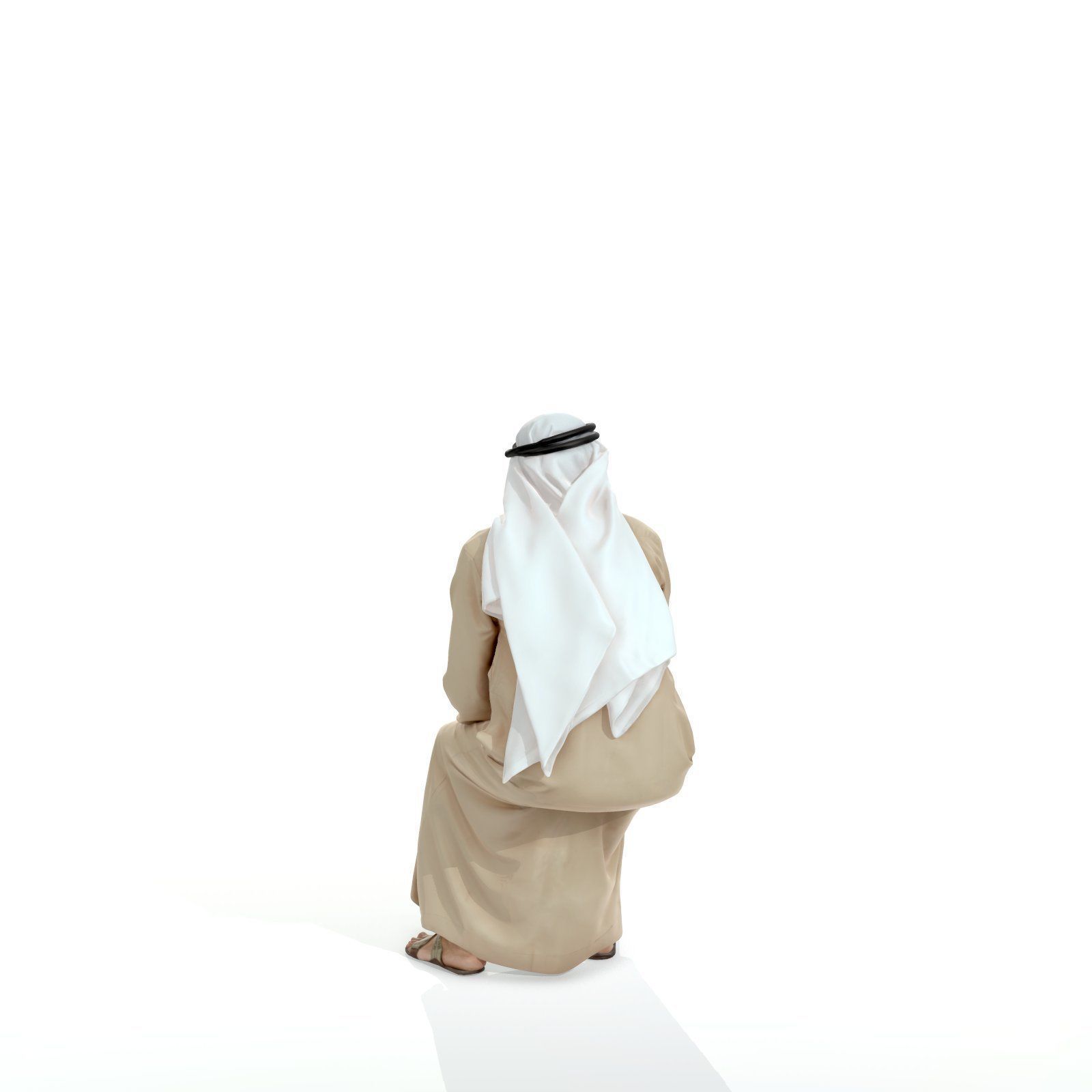 Sitting Arabic Man Wearing Thawb ArMan0005-HD2-O01P05-S 3D model_21