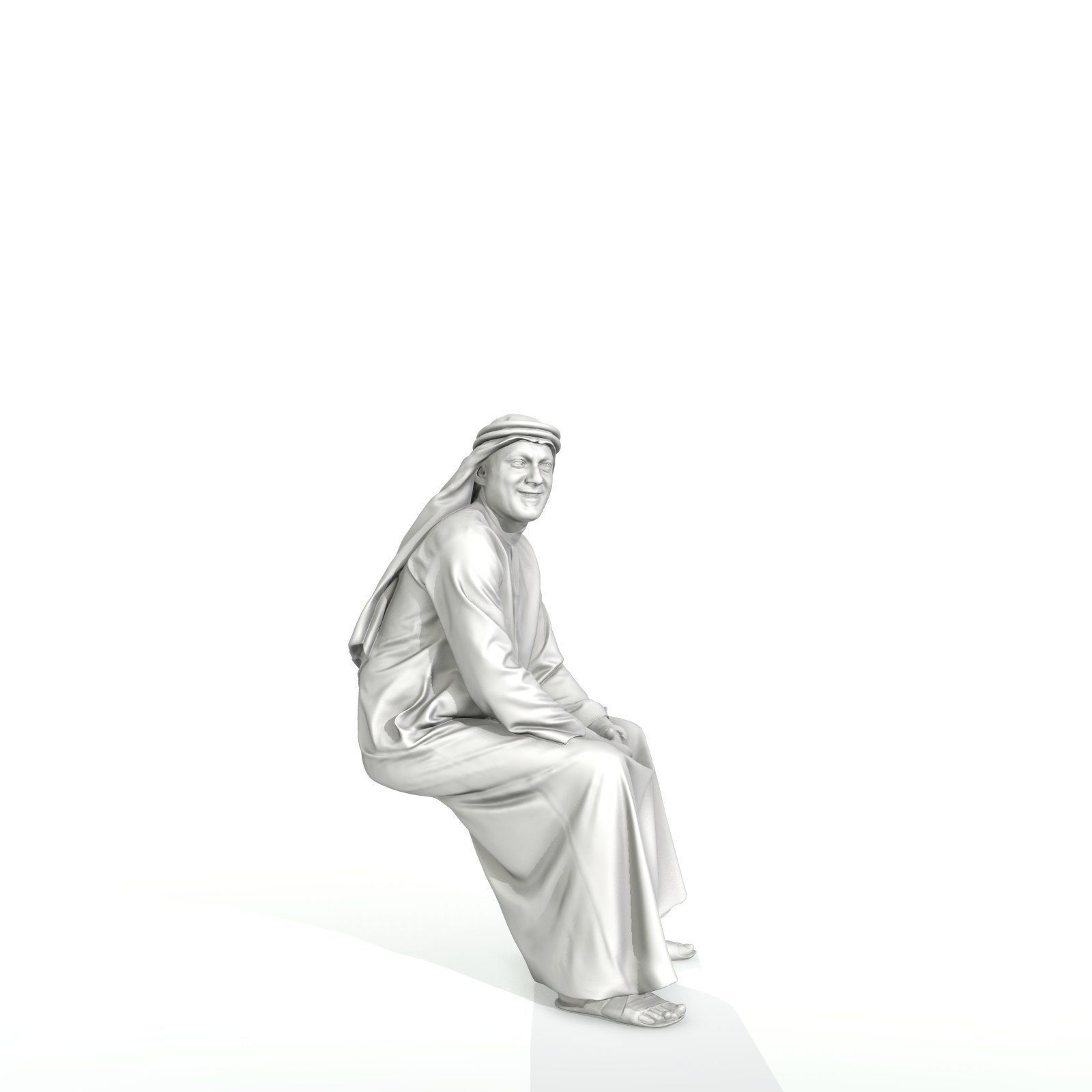 Sitting Arabic Man Wearing Thawb ArMan0005-HD2-O01P05-S 3D model_5