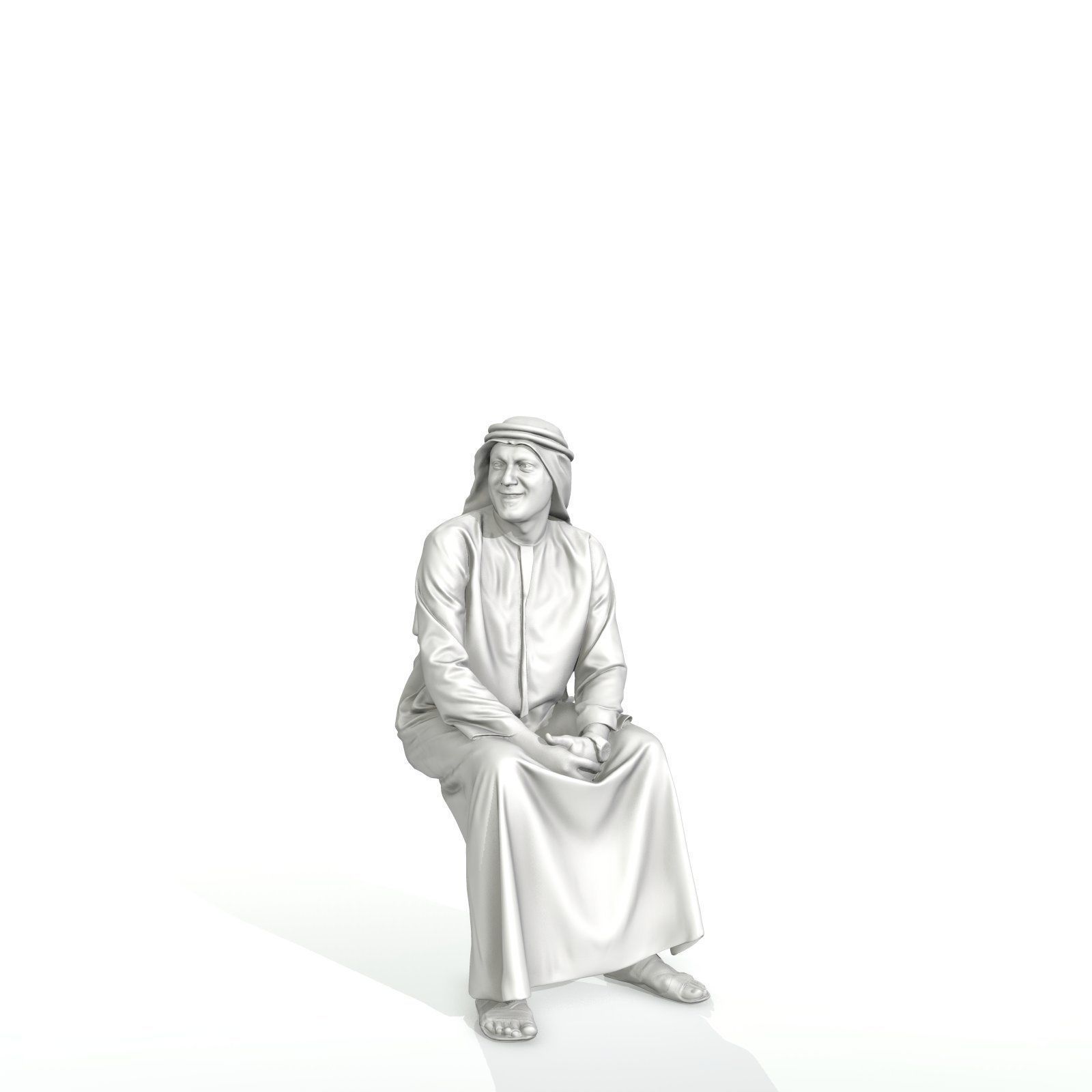 Sitting Arabic Man Wearing Thawb ArMan0005-HD2-O01P05-S 3D model_23