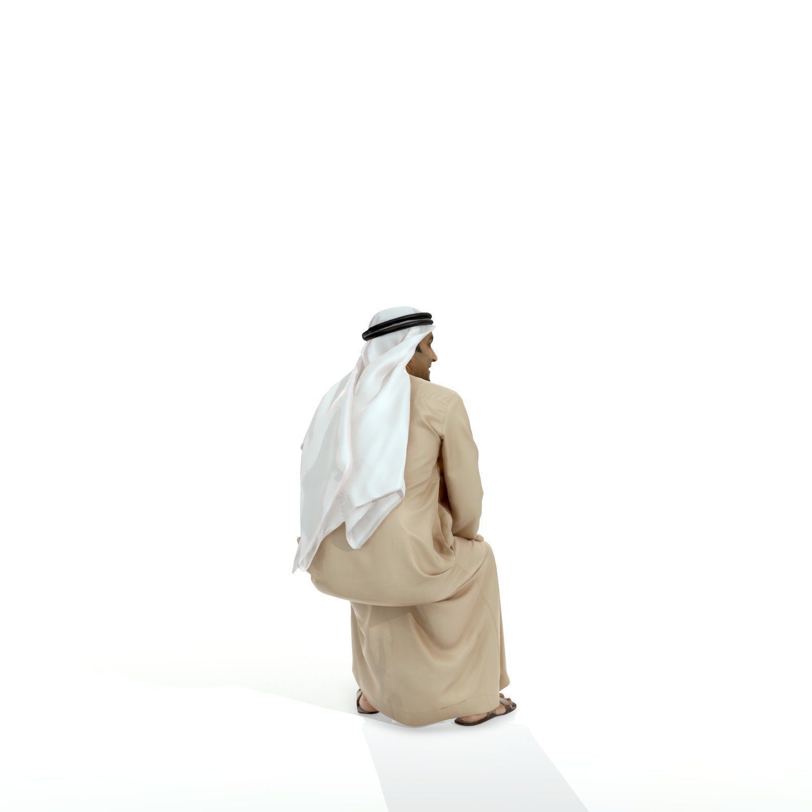 Sitting Arabic Man Wearing Thawb ArMan0005-HD2-O01P05-S 3D model_47