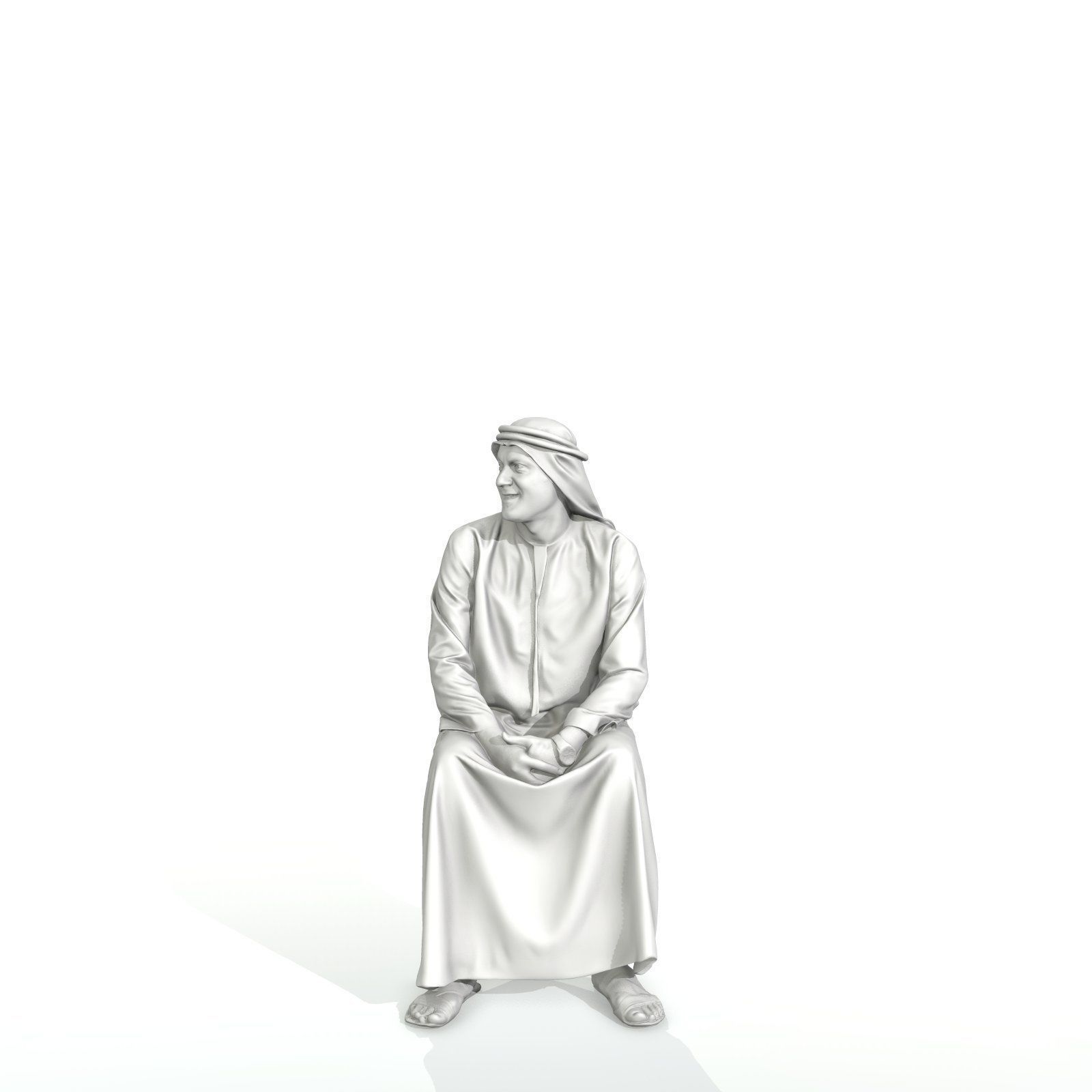 Sitting Arabic Man Wearing Thawb ArMan0005-HD2-O01P05-S 3D model_30