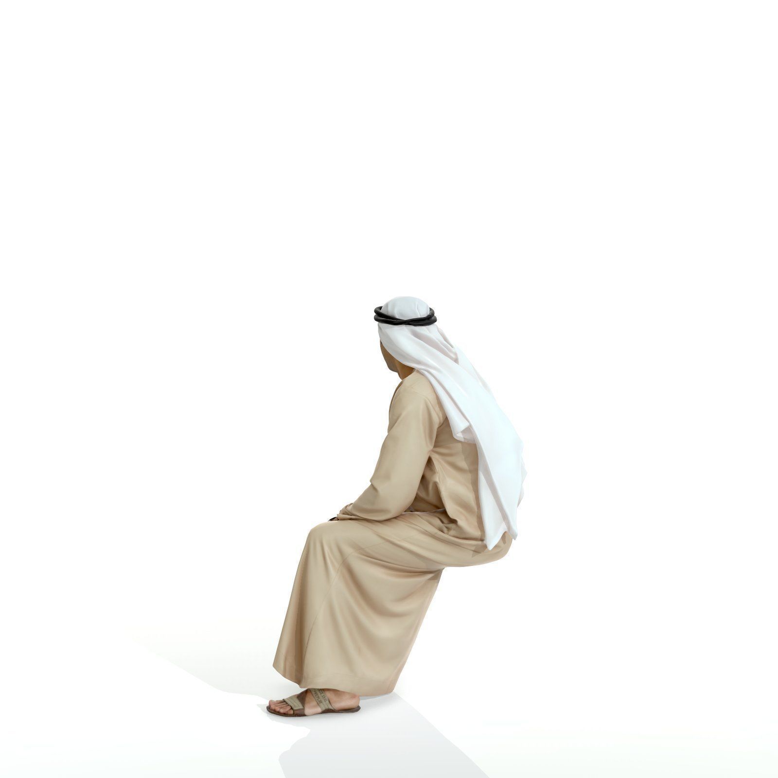 Sitting Arabic Man Wearing Thawb ArMan0005-HD2-O01P05-S 3D model_50