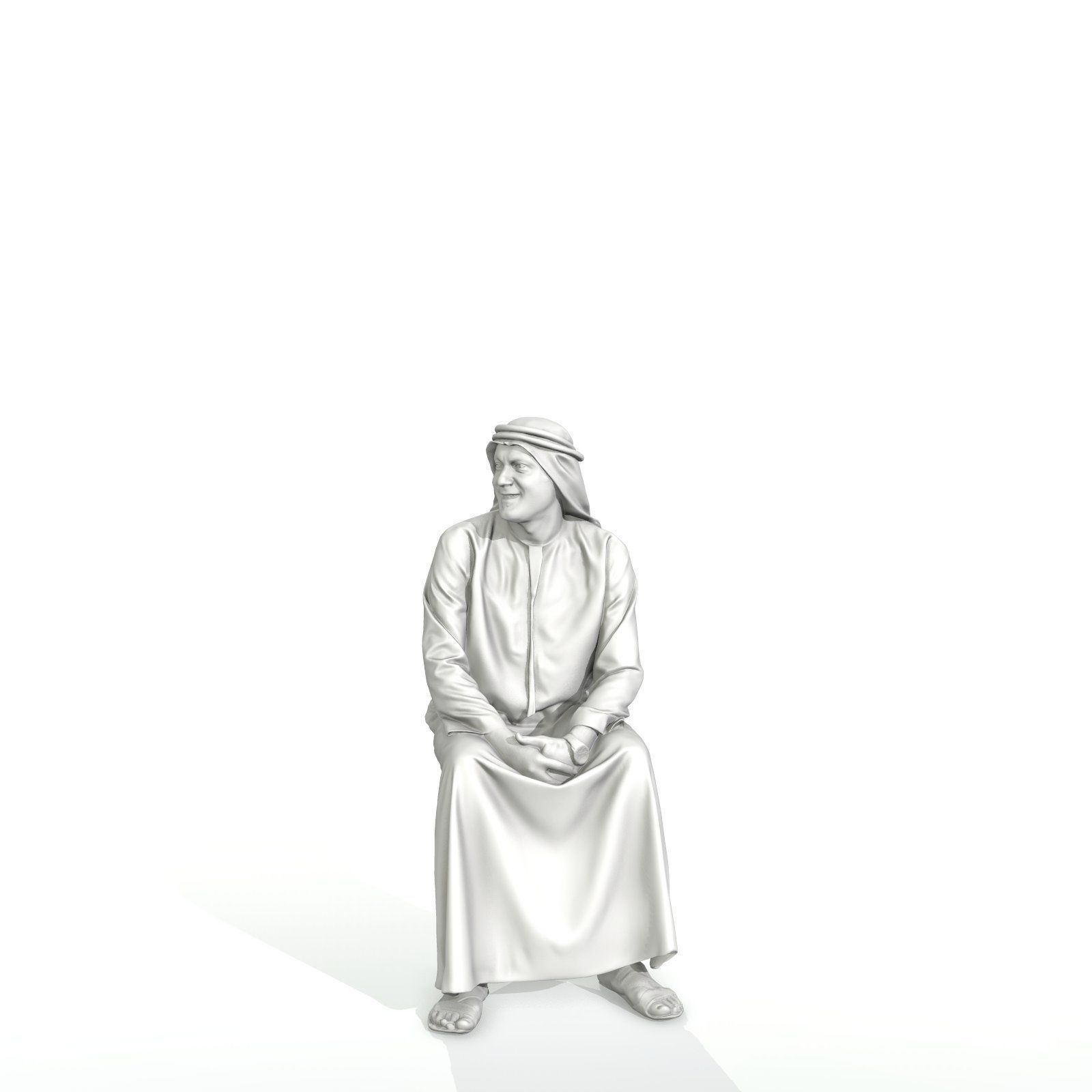 Sitting Arabic Man Wearing Thawb ArMan0005-HD2-O01P05-S 3D model_73