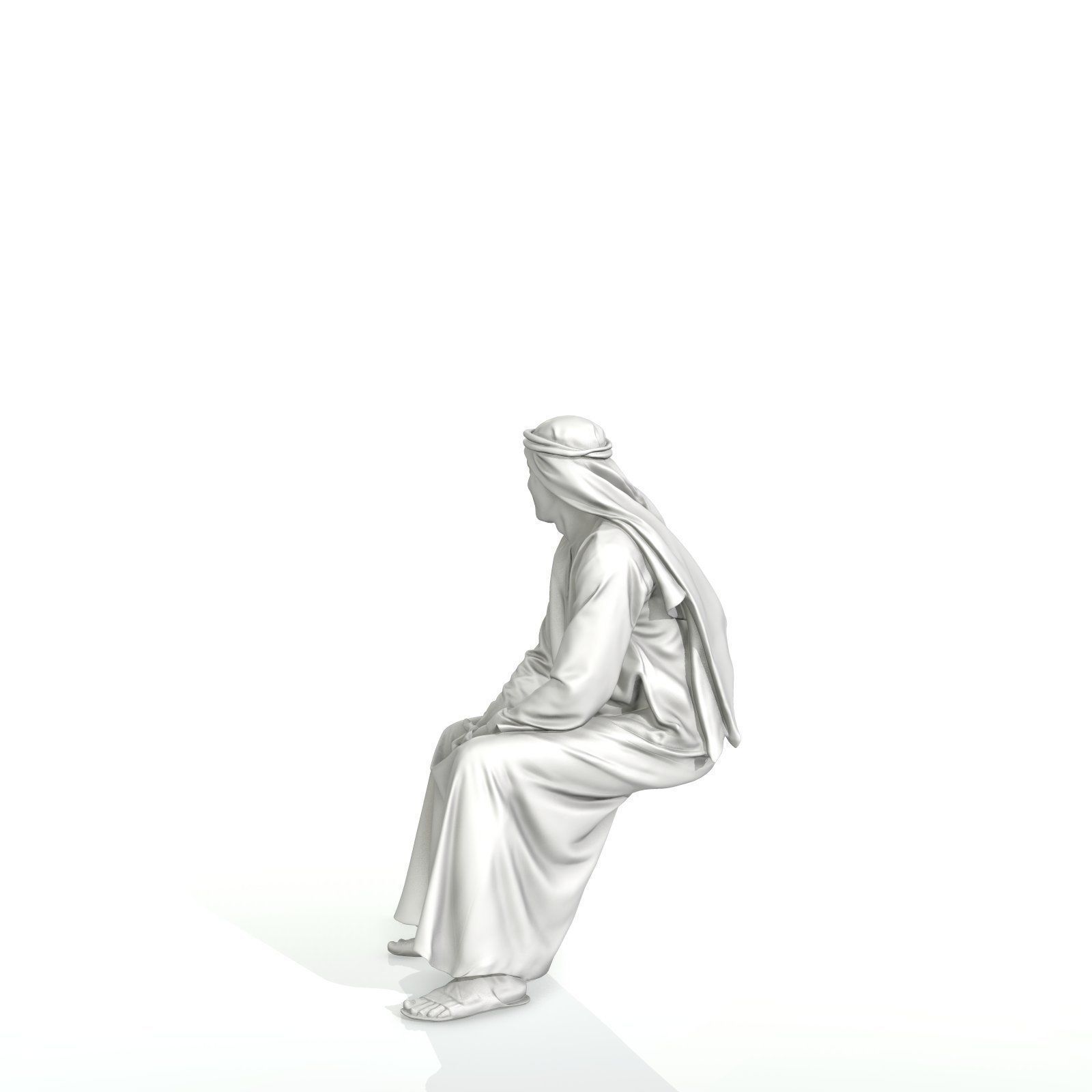 Sitting Arabic Man Wearing Thawb ArMan0005-HD2-O01P05-S 3D model_26