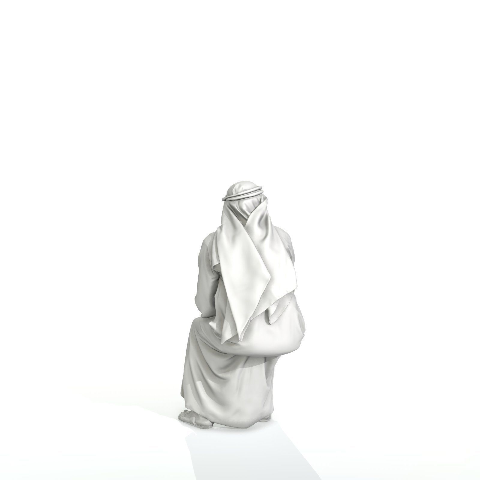 Sitting Arabic Man Wearing Thawb ArMan0005-HD2-O01P05-S 3D model_18