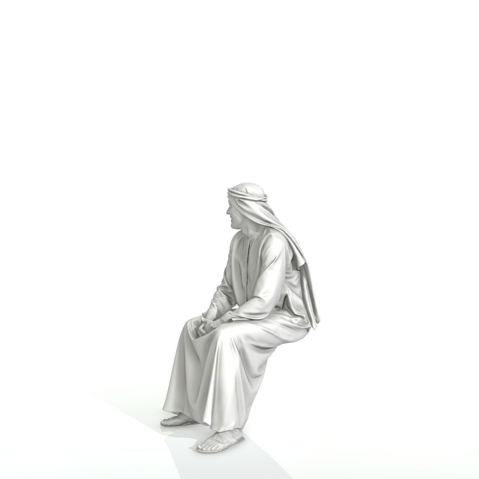 Sitting Arabic Man Wearing Thawb ArMan0005-HD2-O01P05-S 3D model_8