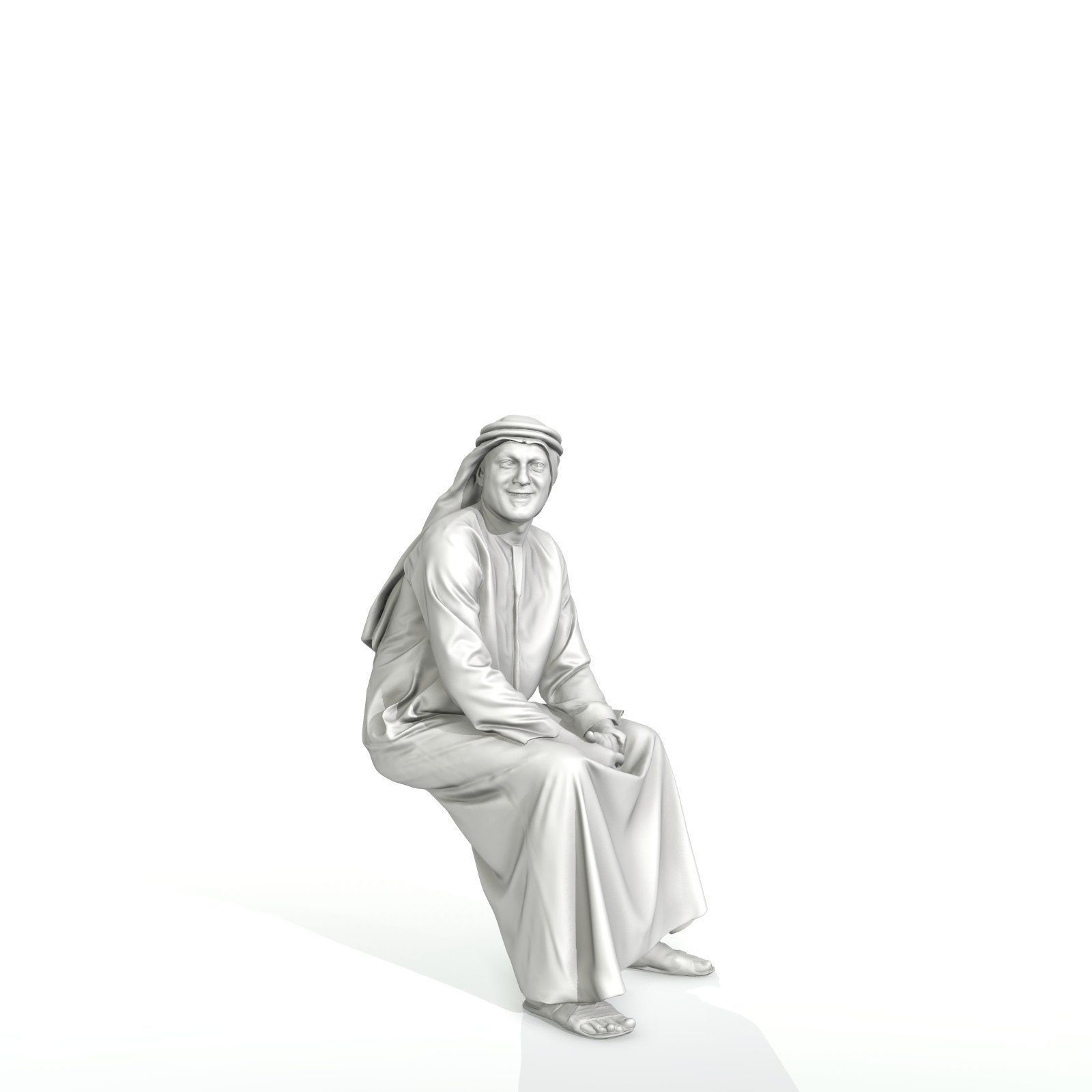 Sitting Arabic Man Wearing Thawb ArMan0005-HD2-O01P05-S 3D model_27
