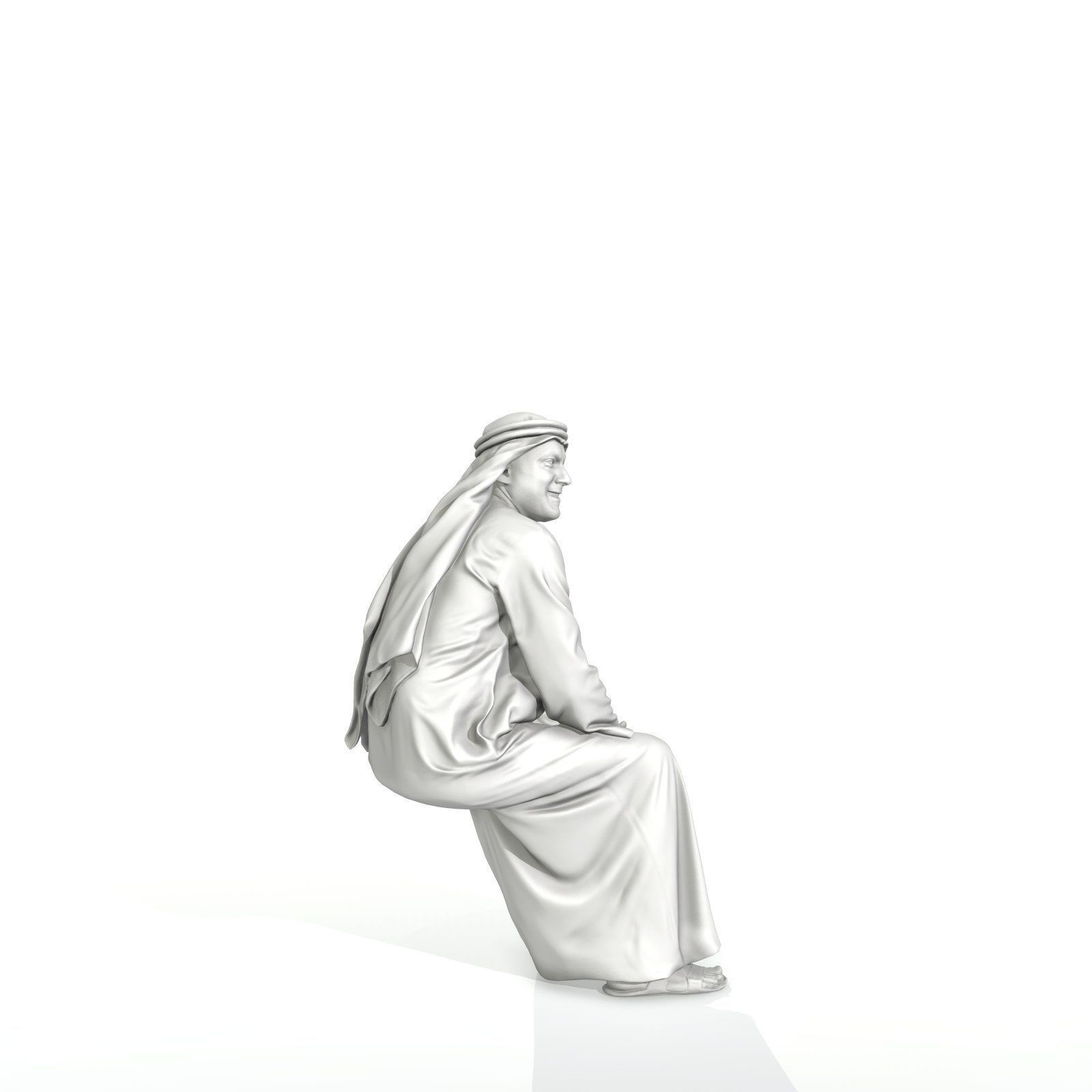Sitting Arabic Man Wearing Thawb ArMan0005-HD2-O01P05-S 3D model_17