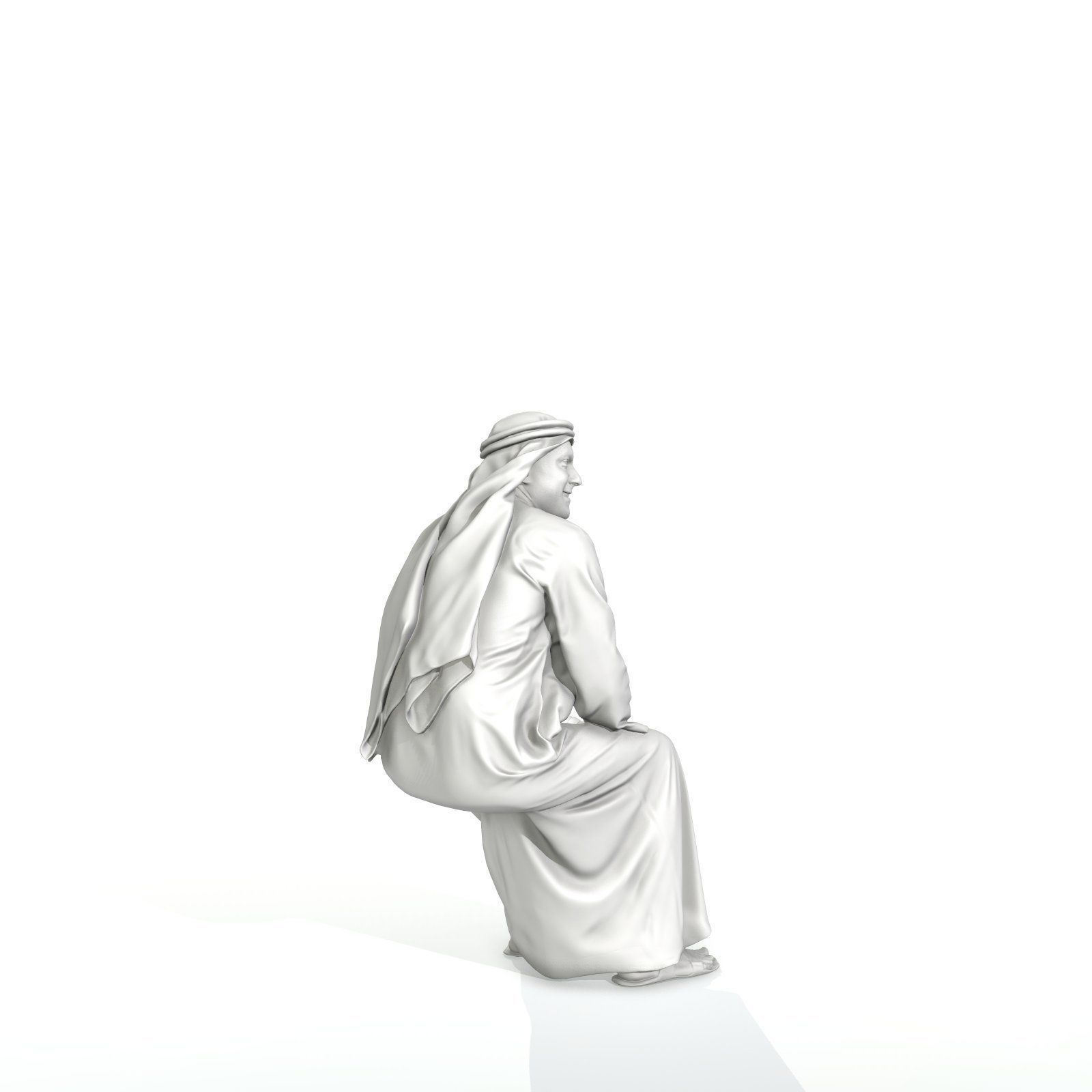 Sitting Arabic Man Wearing Thawb ArMan0005-HD2-O01P05-S 3D model_28
