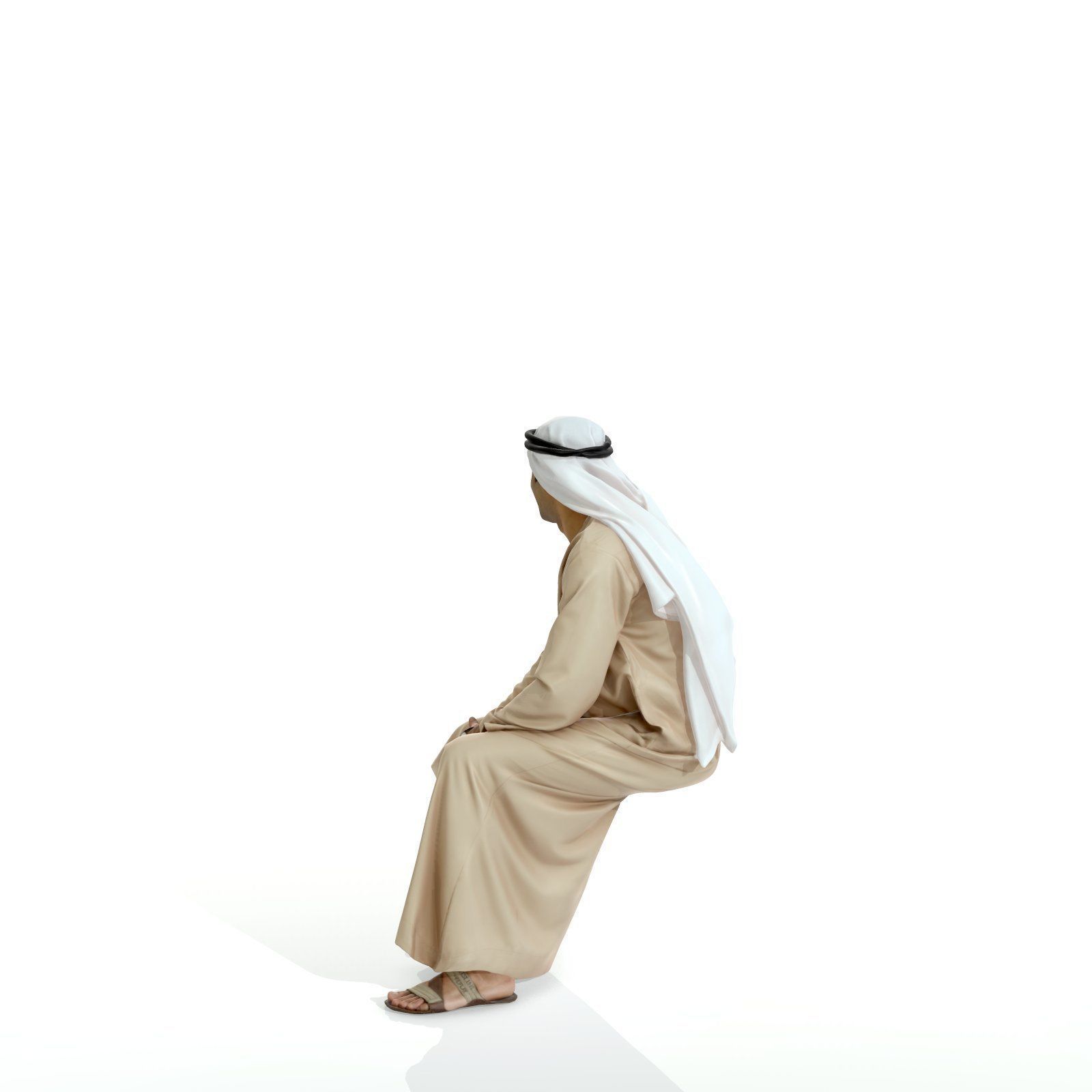Sitting Arabic Man Wearing Thawb ArMan0005-HD2-O01P05-S 3D model_20