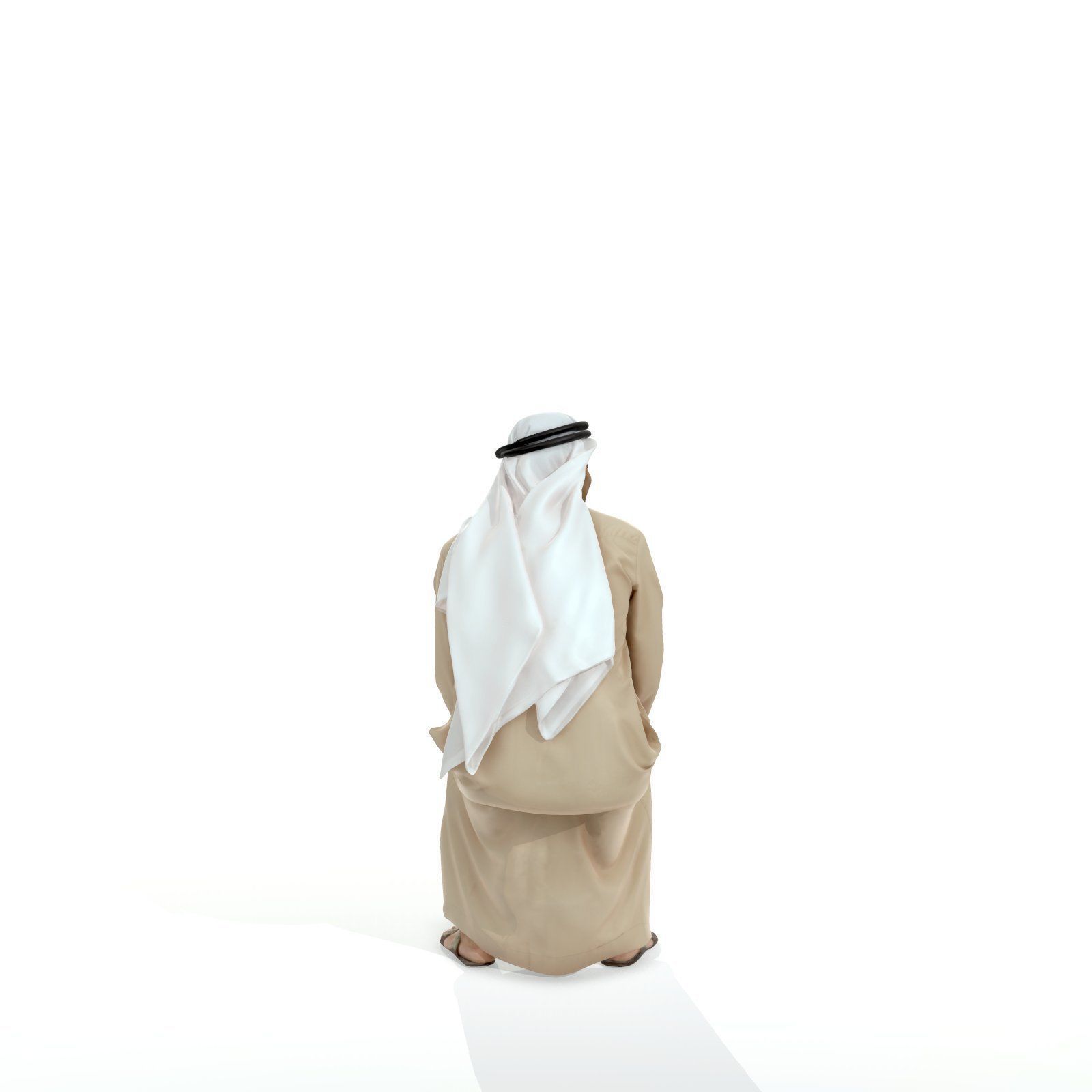 Sitting Arabic Man Wearing Thawb ArMan0005-HD2-O01P05-S 3D model_34