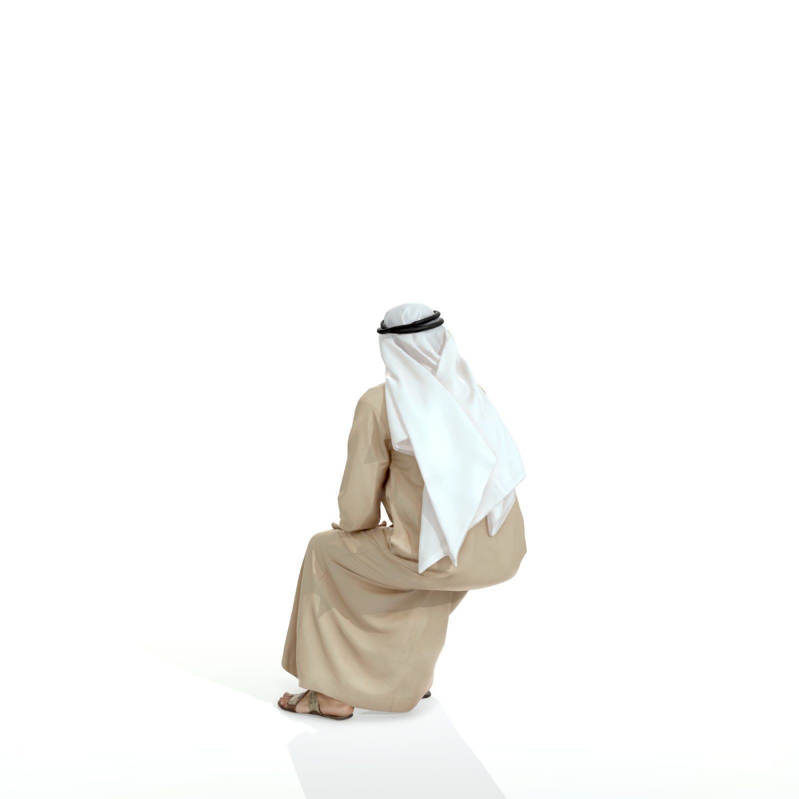 Sitting Arabic Man Wearing Thawb ArMan0005-HD2-O01P05-S 3D model_59