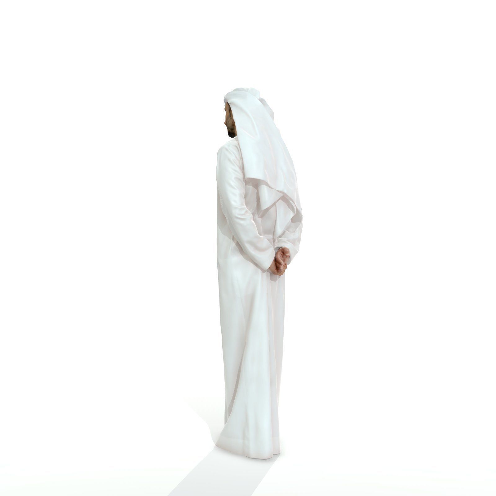 Standing Arab Man Wearing white Thawb ArMan0004-HD2-O01P05-S 3D model_45