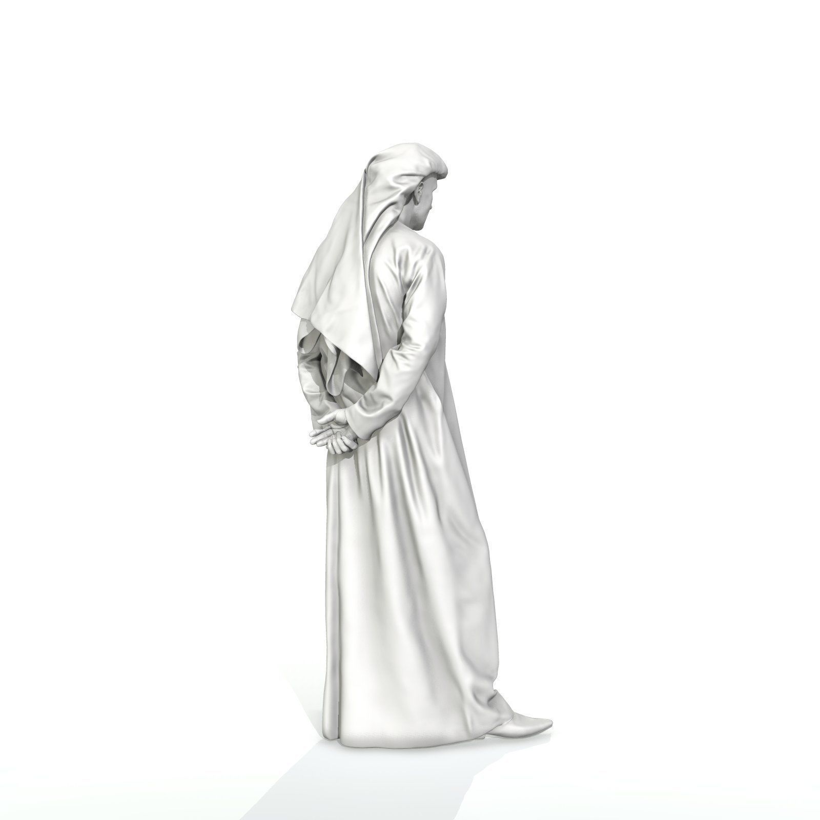 Standing Arab Man Wearing white Thawb ArMan0004-HD2-O01P05-S 3D model_21