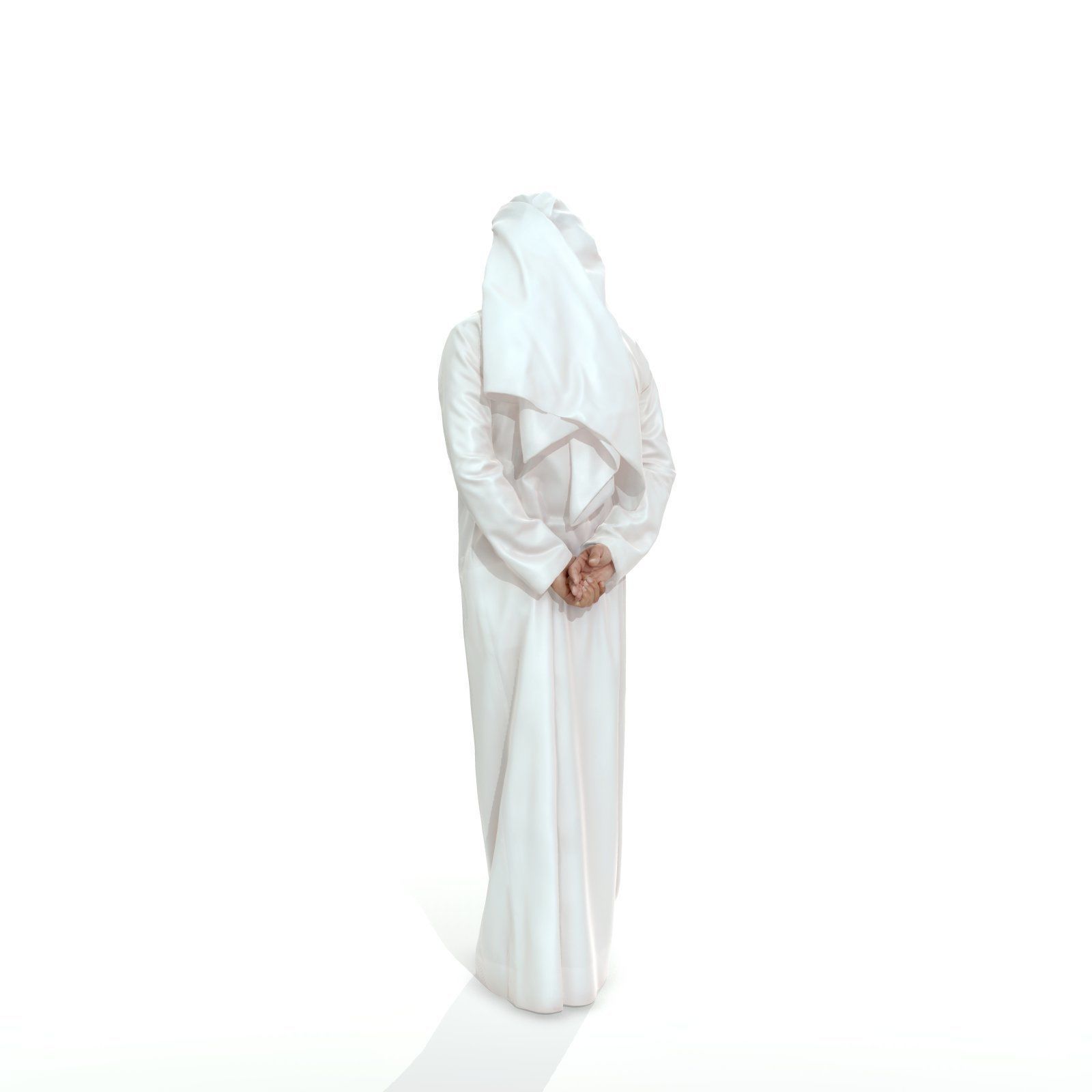 Standing Arab Man Wearing white Thawb ArMan0004-HD2-O01P05-S 3D model_68