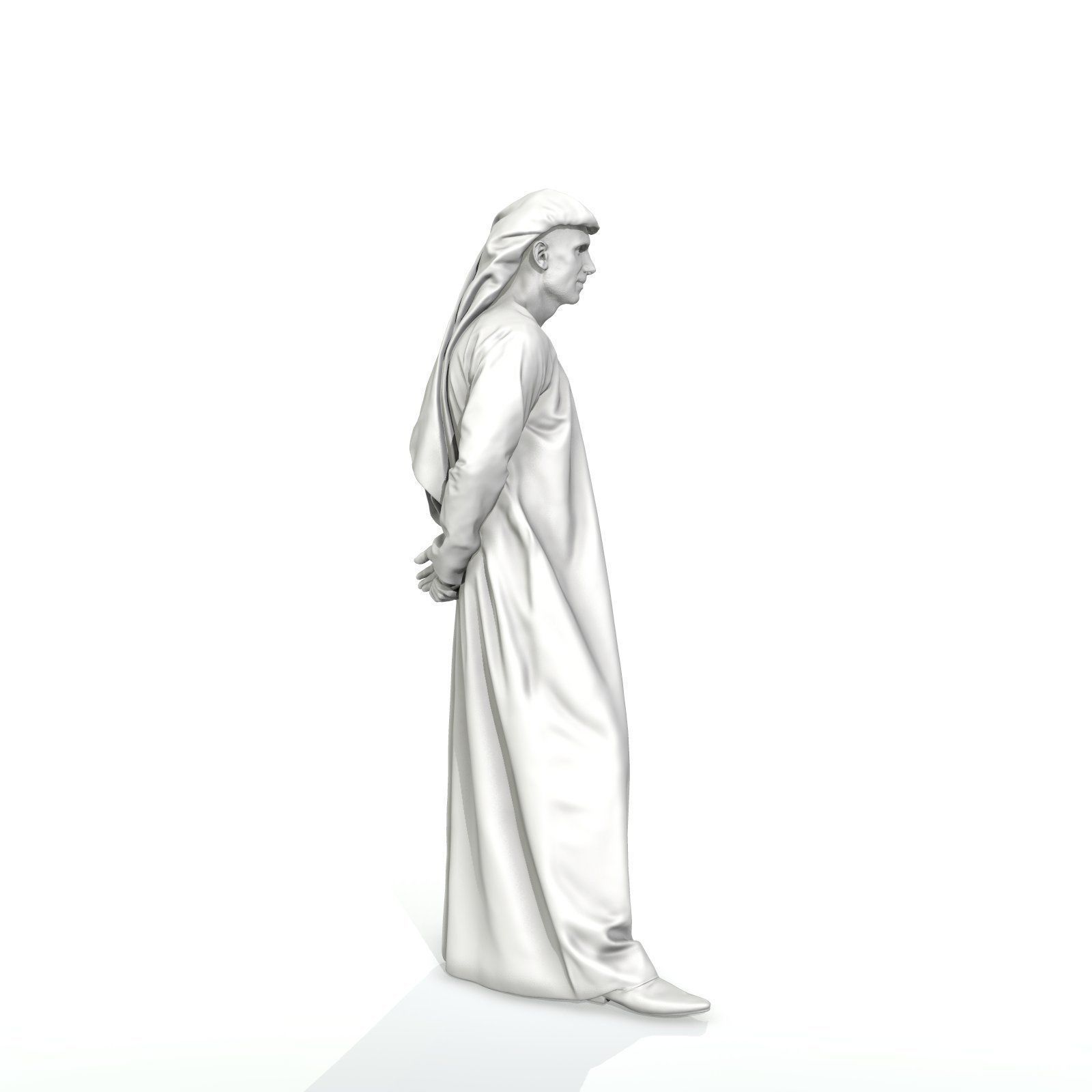 Standing Arab Man Wearing white Thawb ArMan0004-HD2-O01P05-S 3D model_65