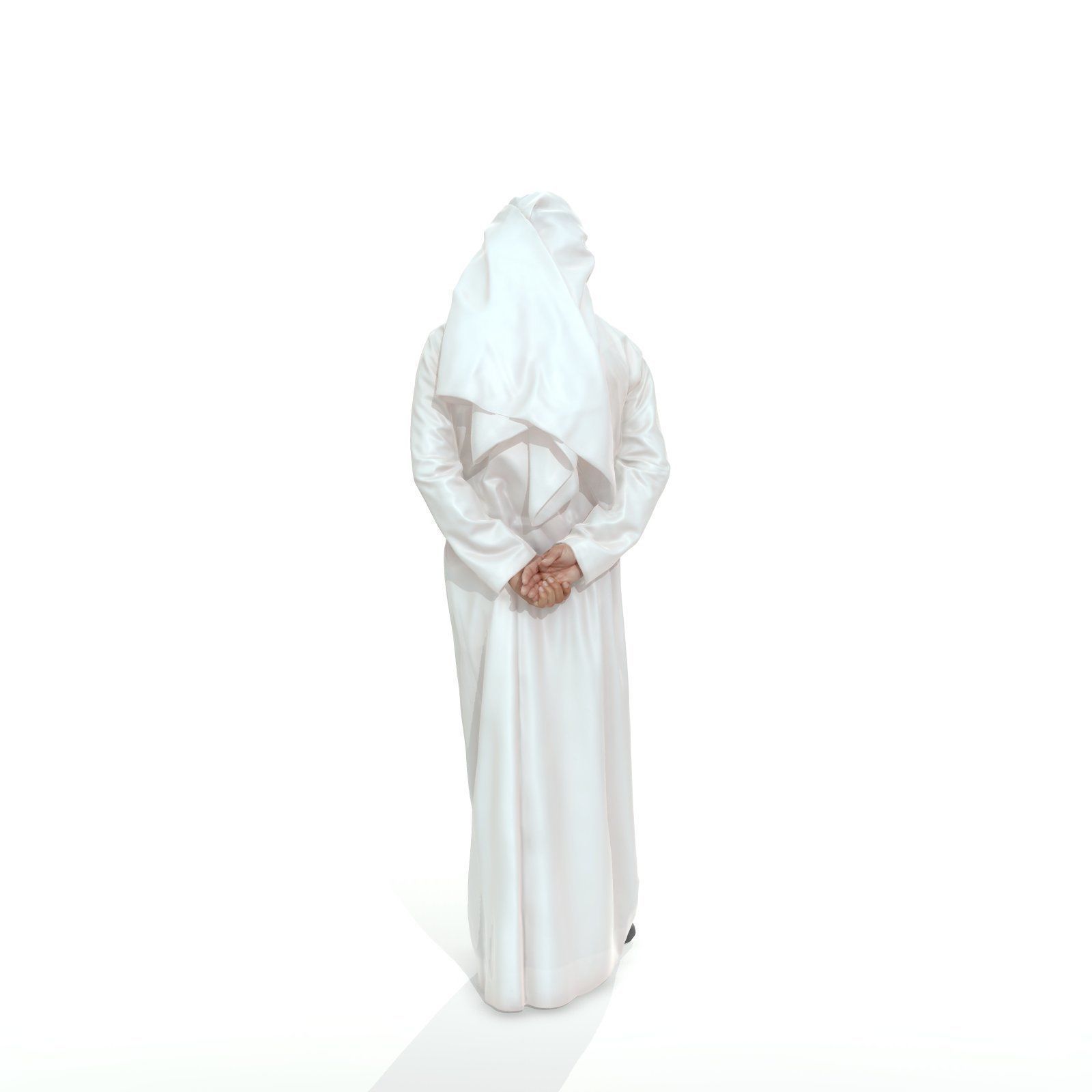 Standing Arab Man Wearing white Thawb ArMan0004-HD2-O01P05-S 3D model_40