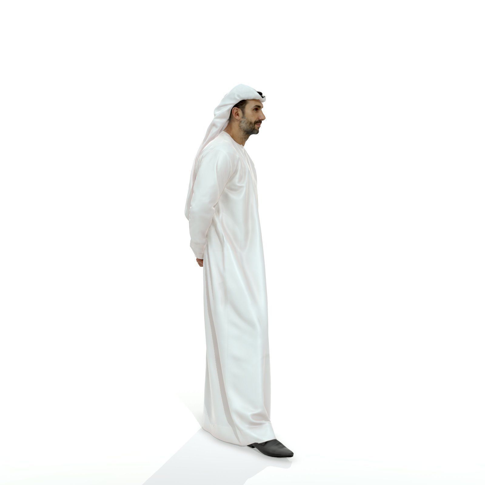 Standing Arab Man Wearing white Thawb ArMan0004-HD2-O01P05-S 3D model_42