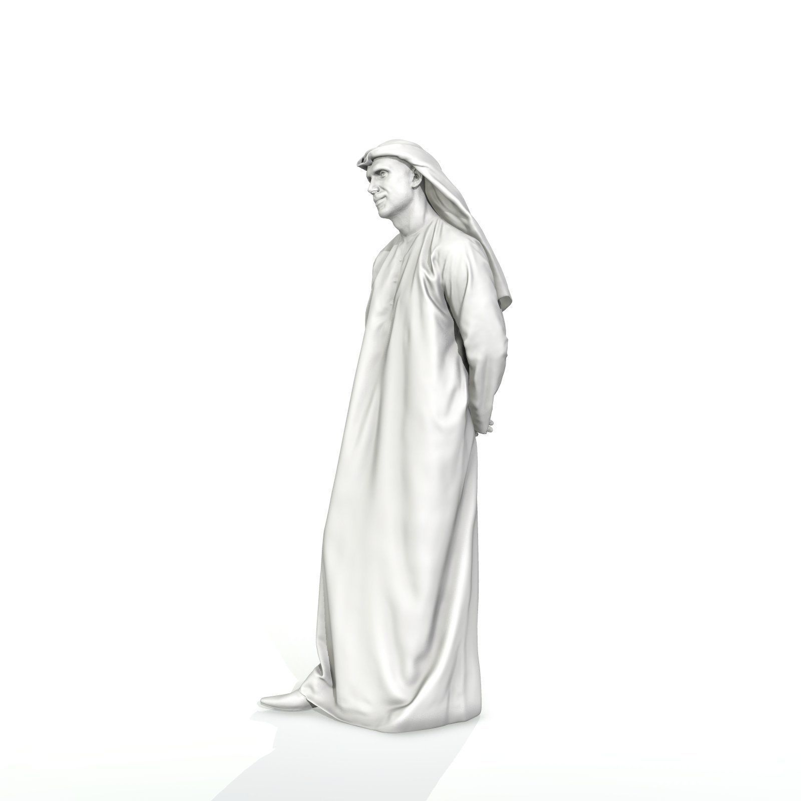 Standing Arab Man Wearing white Thawb ArMan0004-HD2-O01P05-S 3D model_70