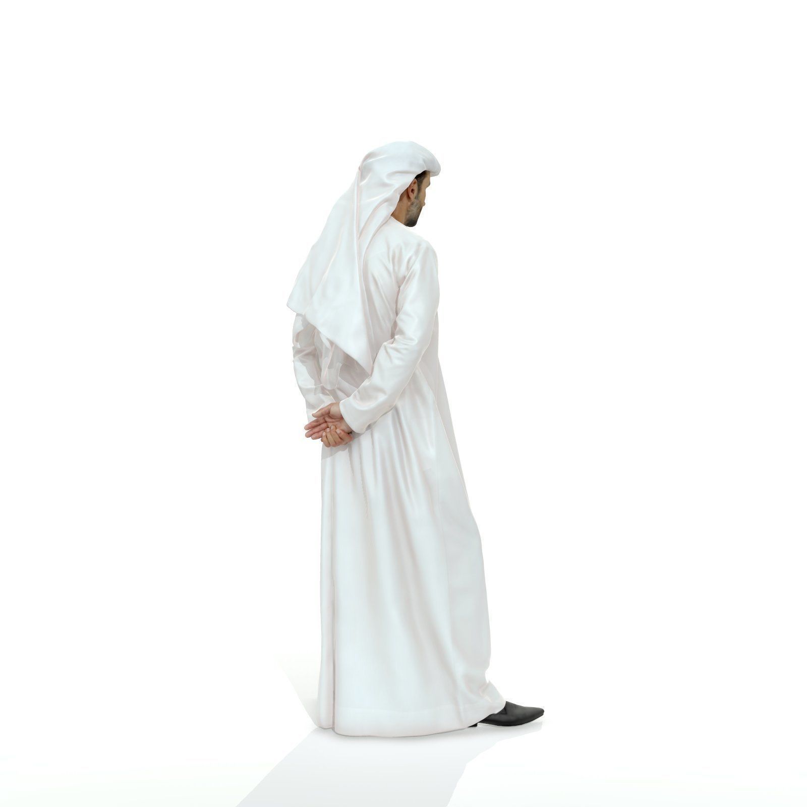 Standing Arab Man Wearing white Thawb ArMan0004-HD2-O01P05-S 3D model_51