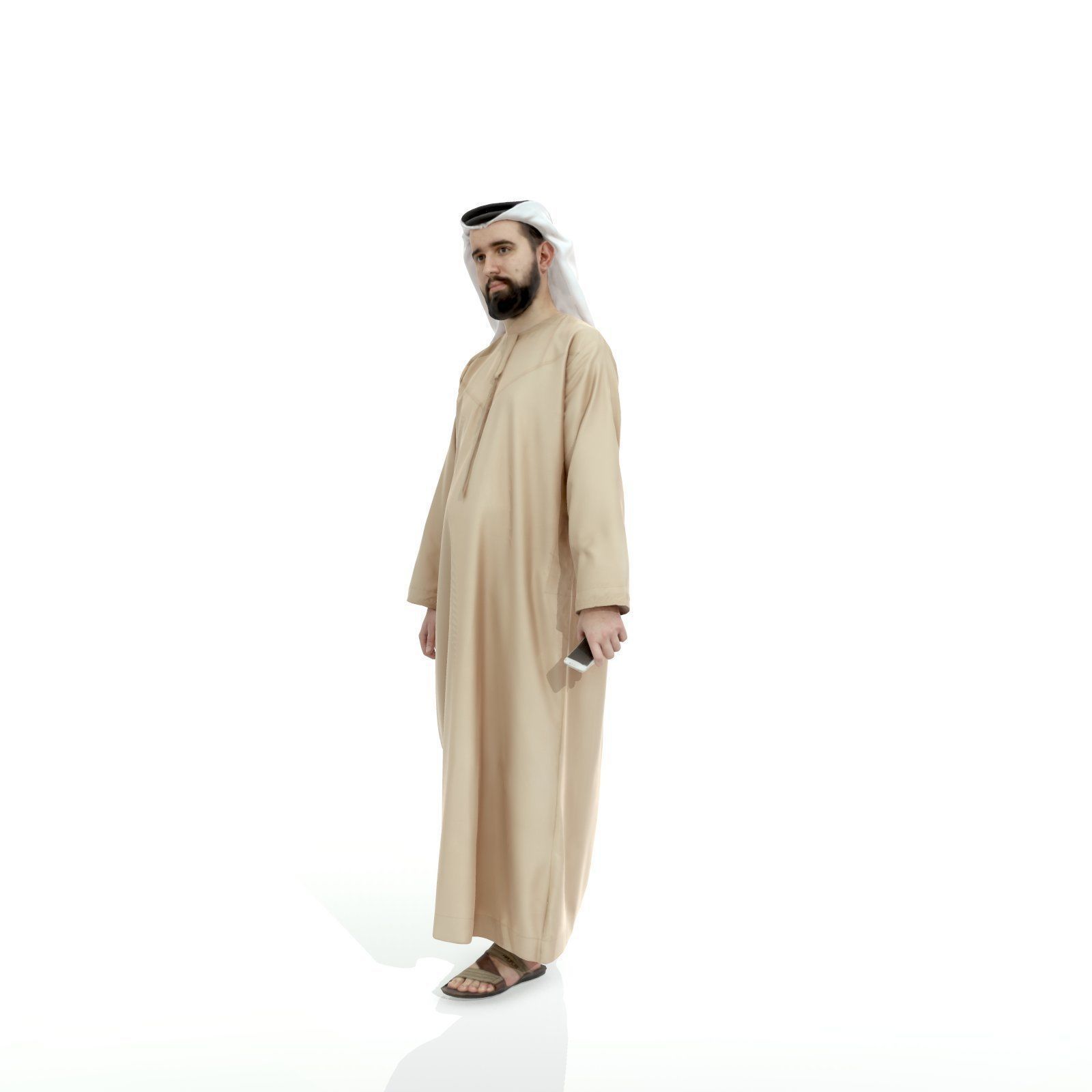 Arab Man Holding Phone ArMan0003-HD2-O01P04-S 3D model_28