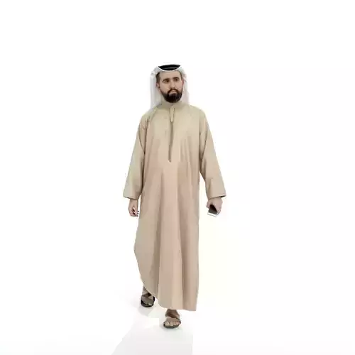 Arab Man Holding Phone ArMan0003-HD2-O01P04-S 3D model