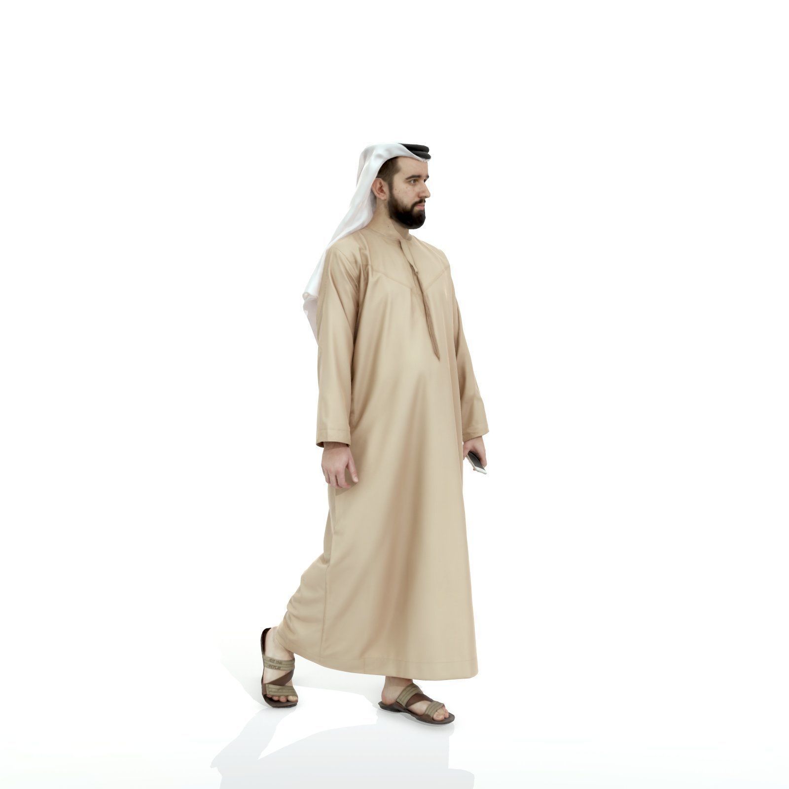 Arab Man Holding Phone ArMan0003-HD2-O01P04-S 3D model_1