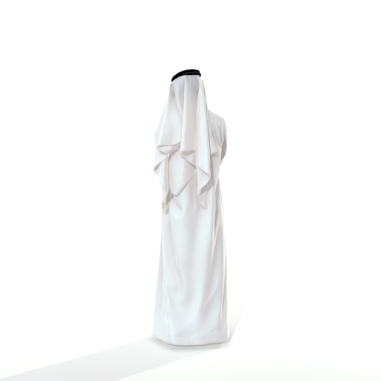 Arab Man Wearing White Thawb Cross-Arm ArMan0003-HD2-O01P02-S 3D model_58