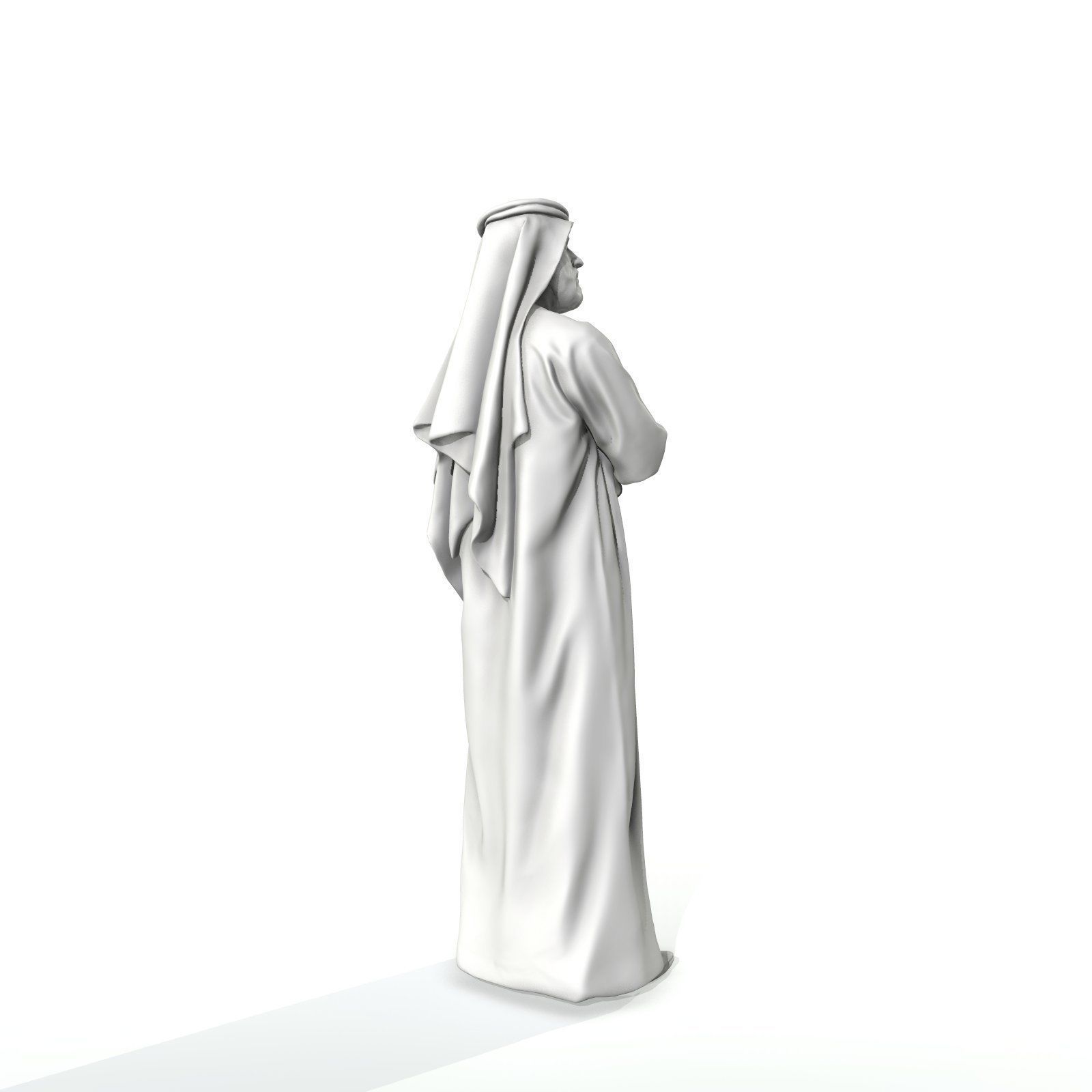 Arab Man Wearing White Thawb Cross-Arm ArMan0003-HD2-O01P02-S 3D model_35