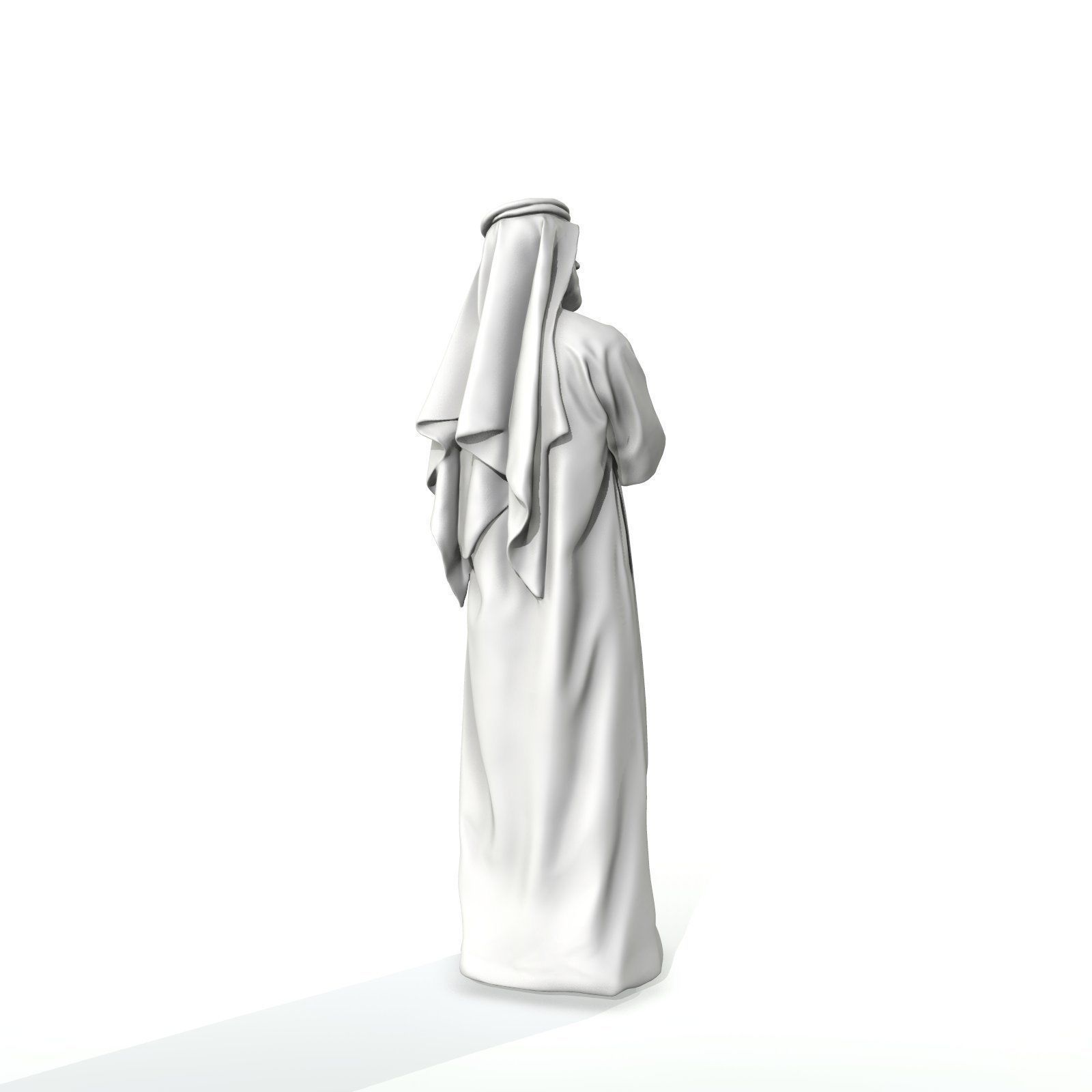 Arab Man Wearing White Thawb Cross-Arm ArMan0003-HD2-O01P02-S 3D model_23